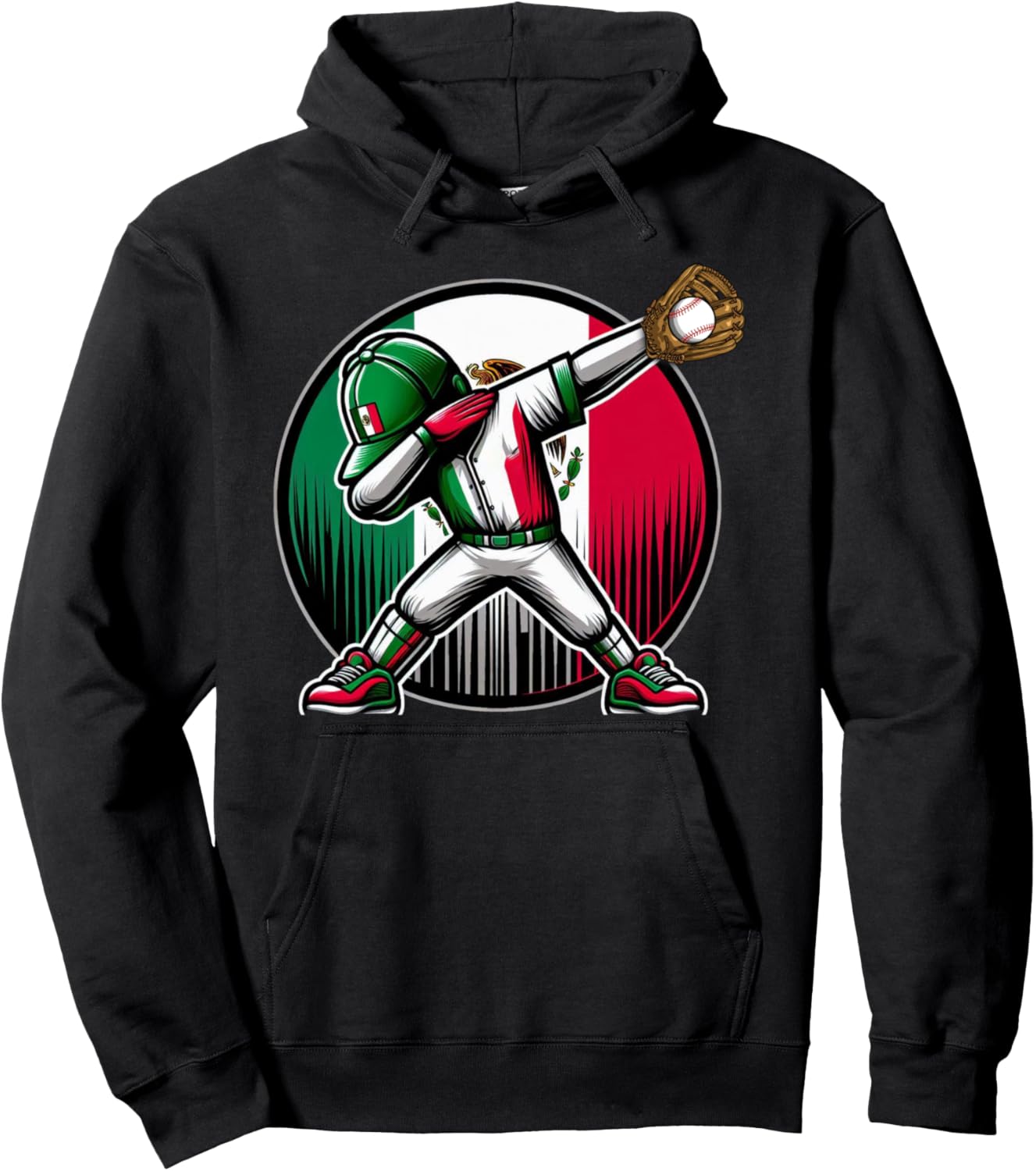 Mexican Baseball Kid Dabbing - Mexico Child Pitcher Dab Pullover Hoodie