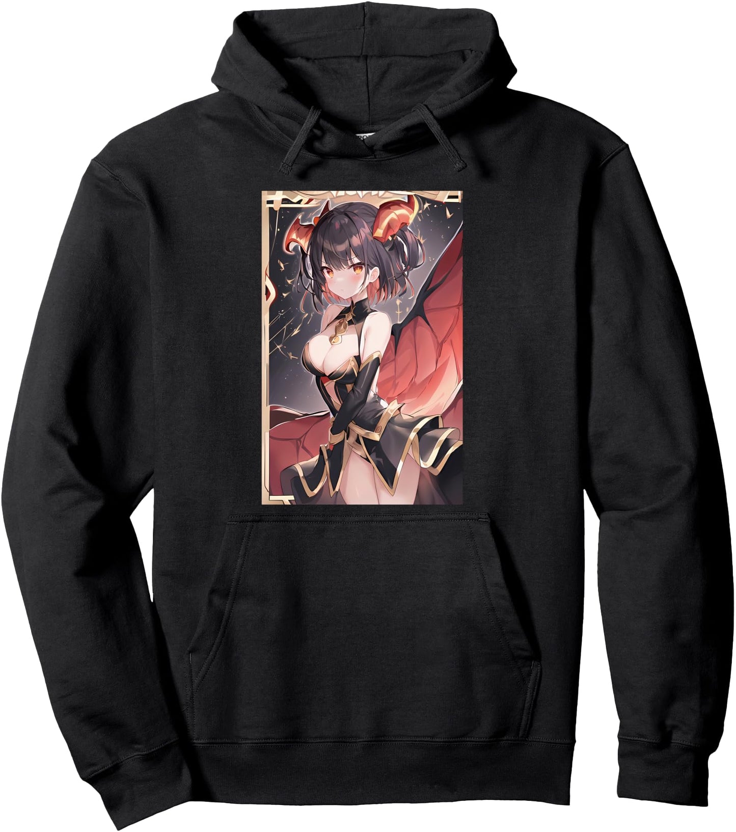 Cute Devil Girl Anime Aesthetic Pullover Hoodie