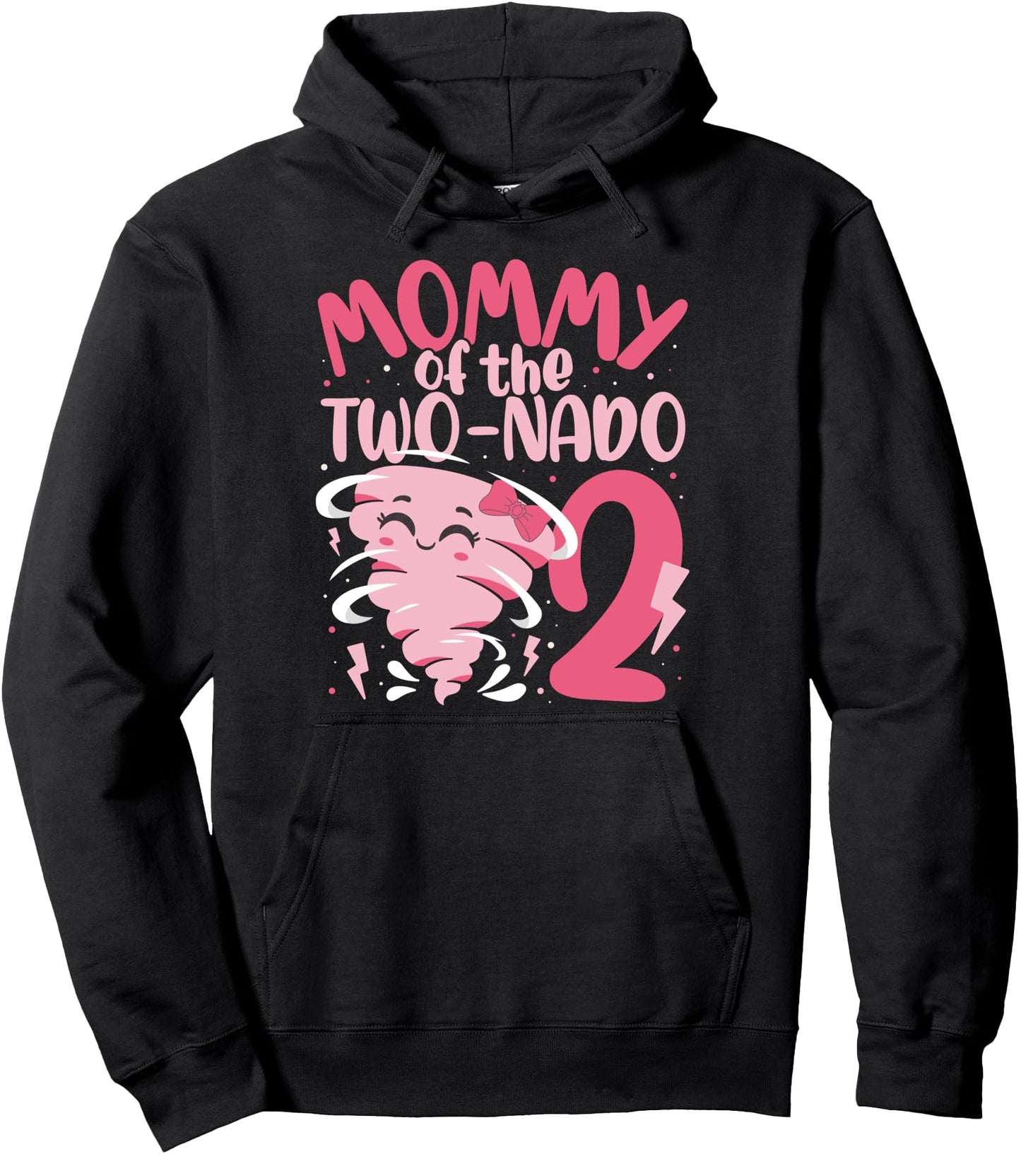 Mommy of the Two-nado Tornado Theme 2nd Birthday Party Pullover Hoodie