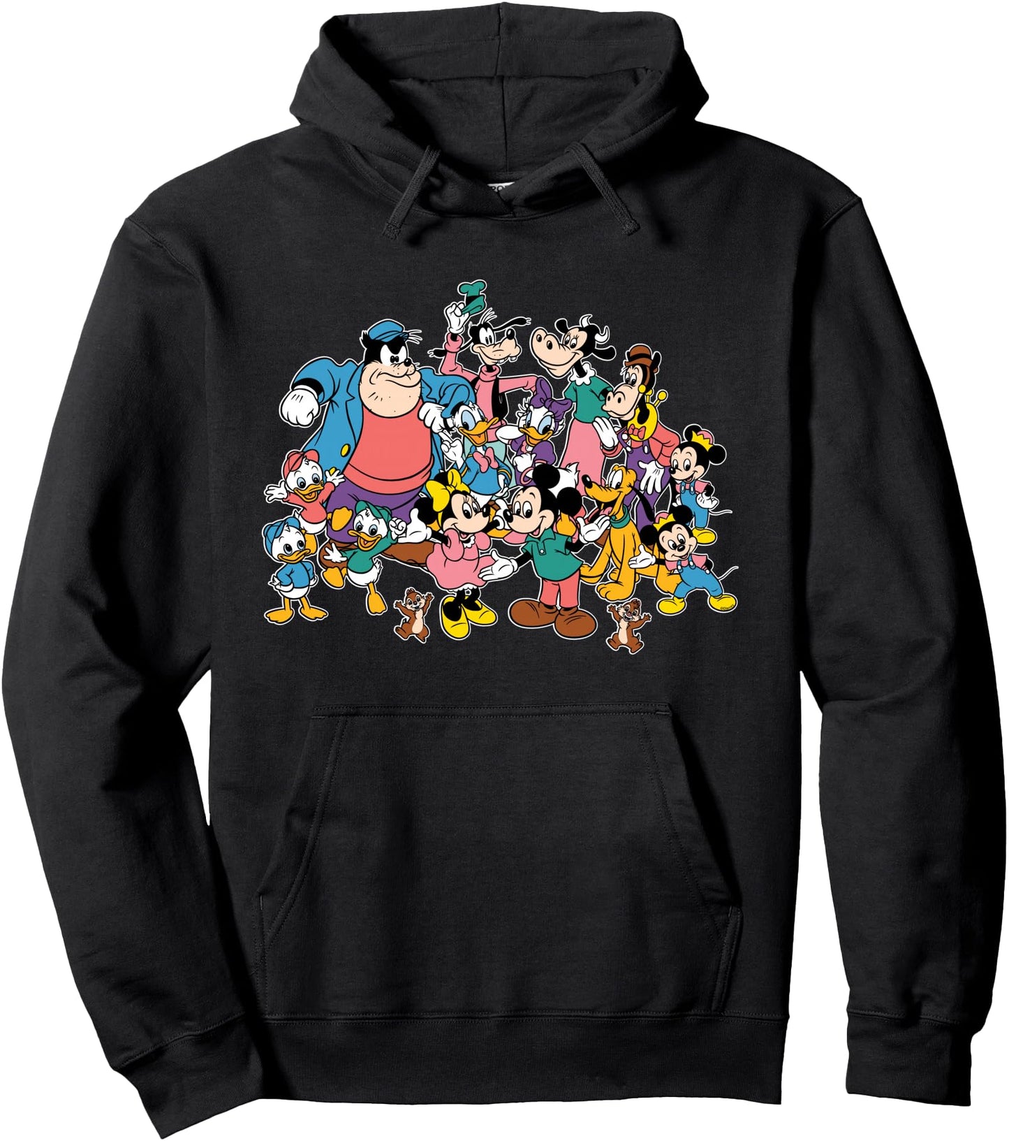 Disney Mickey Mouse & Friends Retro Matching Group Pose Pullover Hoodie