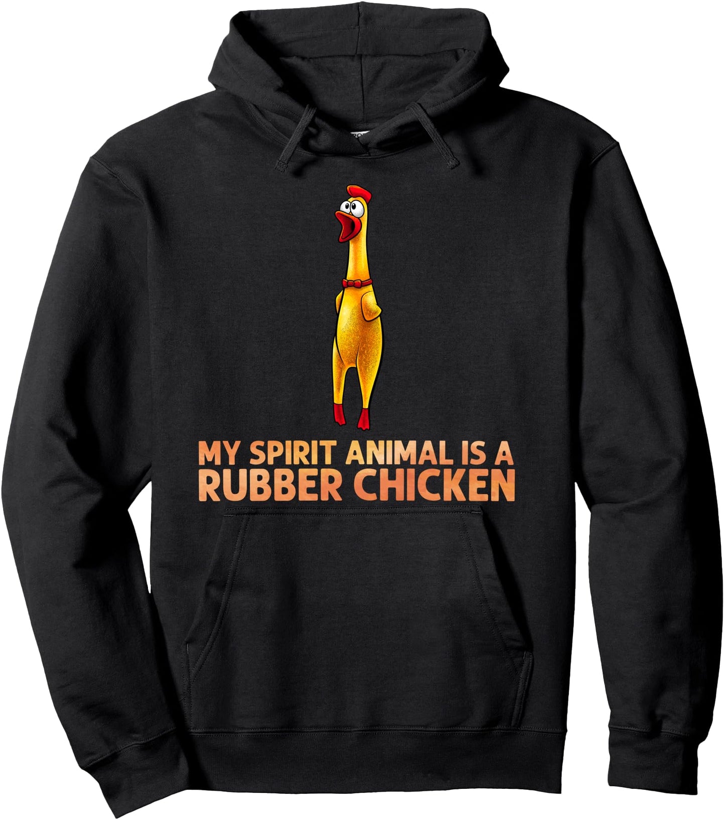 Funny Rubber Chicken Art For Men Women Giant Rubber Chicken Pullover Hoodie