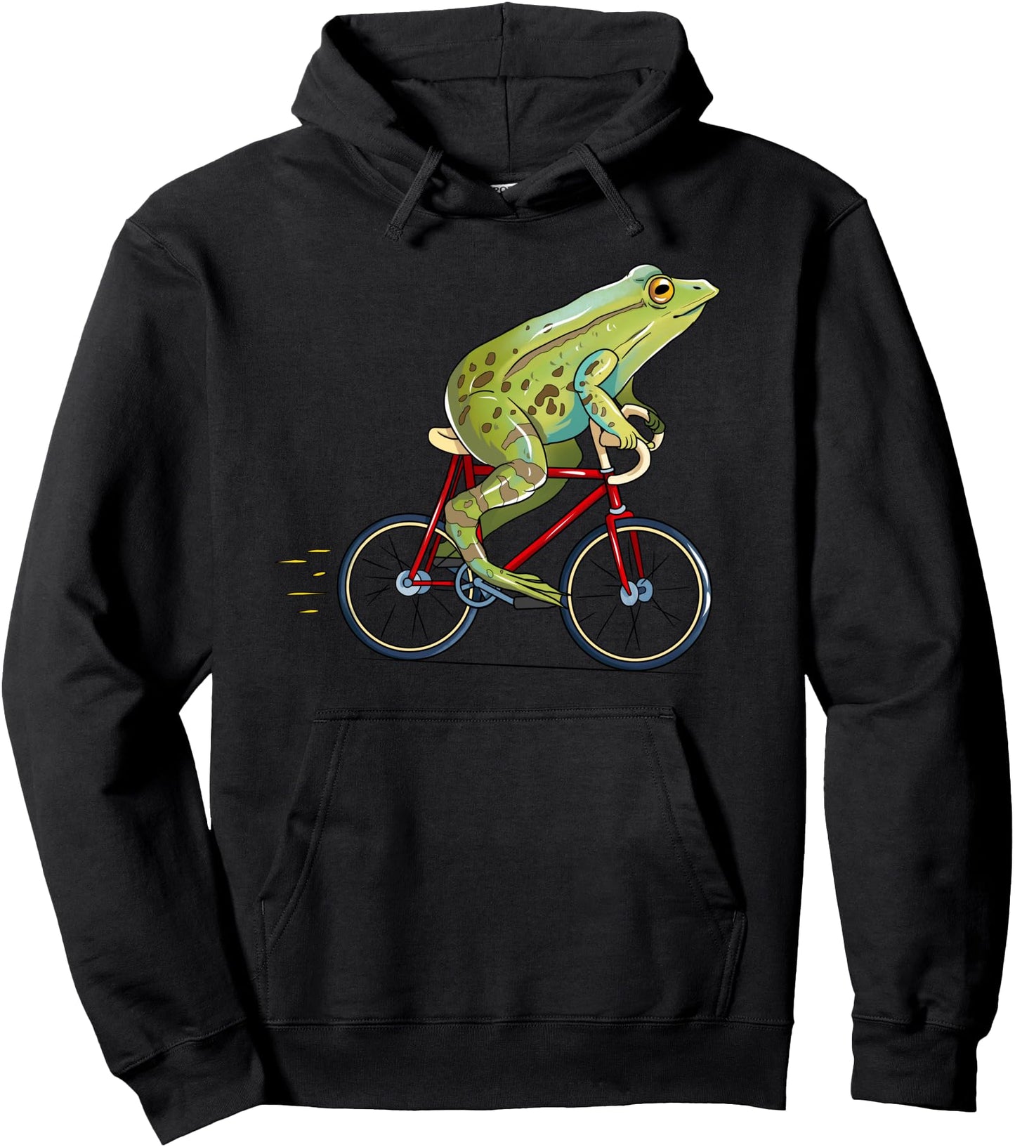 Frog Riding Bicycle Cute Biker Cyclist Cycling Pullover Hoodie