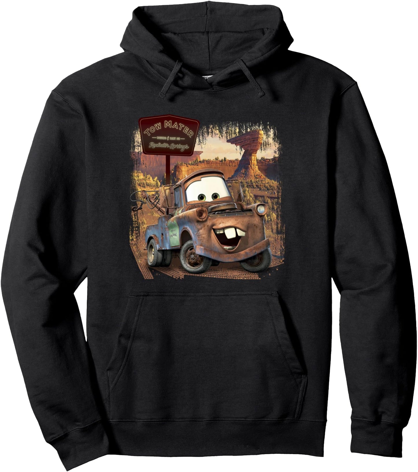 Disney Pixar Cars Tow Mater Welcome To Radiator Springs Pullover Hoodie