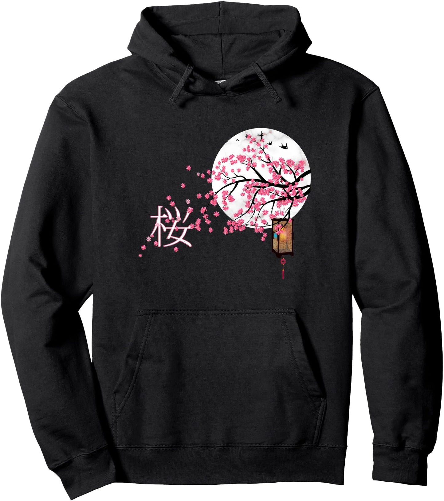 Sakura Cherry Blossom Japanese Graphical Art Flower Pullover Hoodie