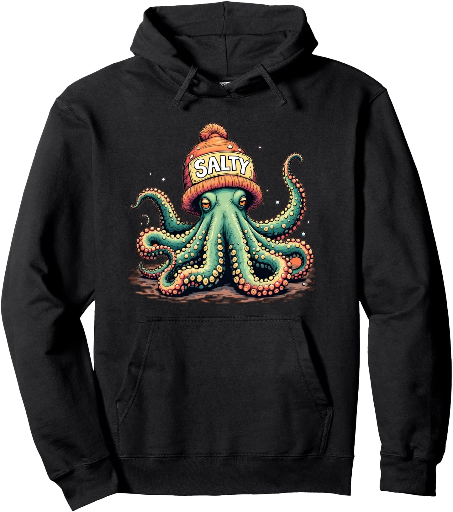 Lazy Salty Octopus Beachwear for Men or Women Pullover Hoodie