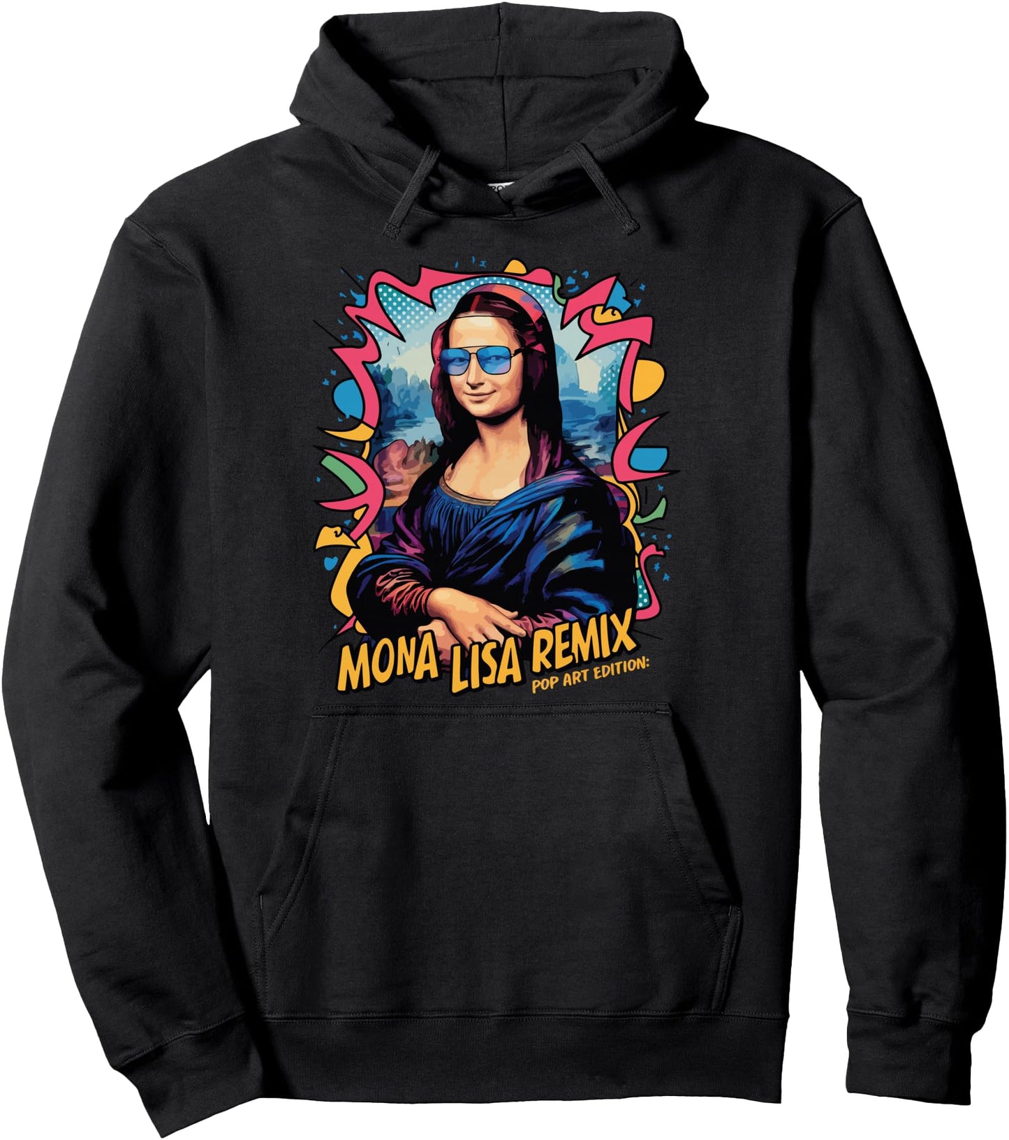 Mona Lisa Remix Artwork Funky Painting Pullover Hoodie