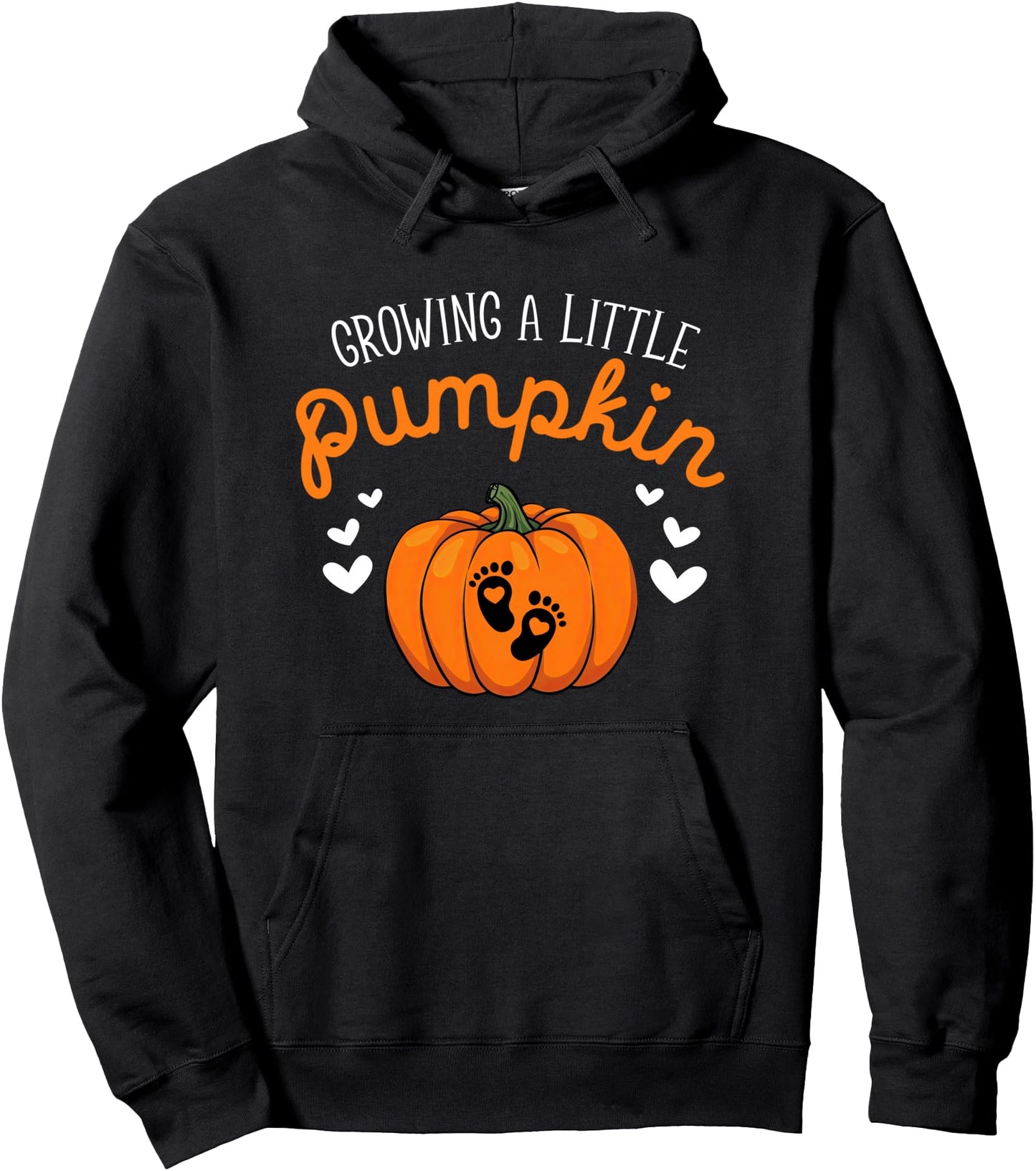 Growing A-Little Pumpkin Halloween Pregnancy Announcement Pullover Hoodie
