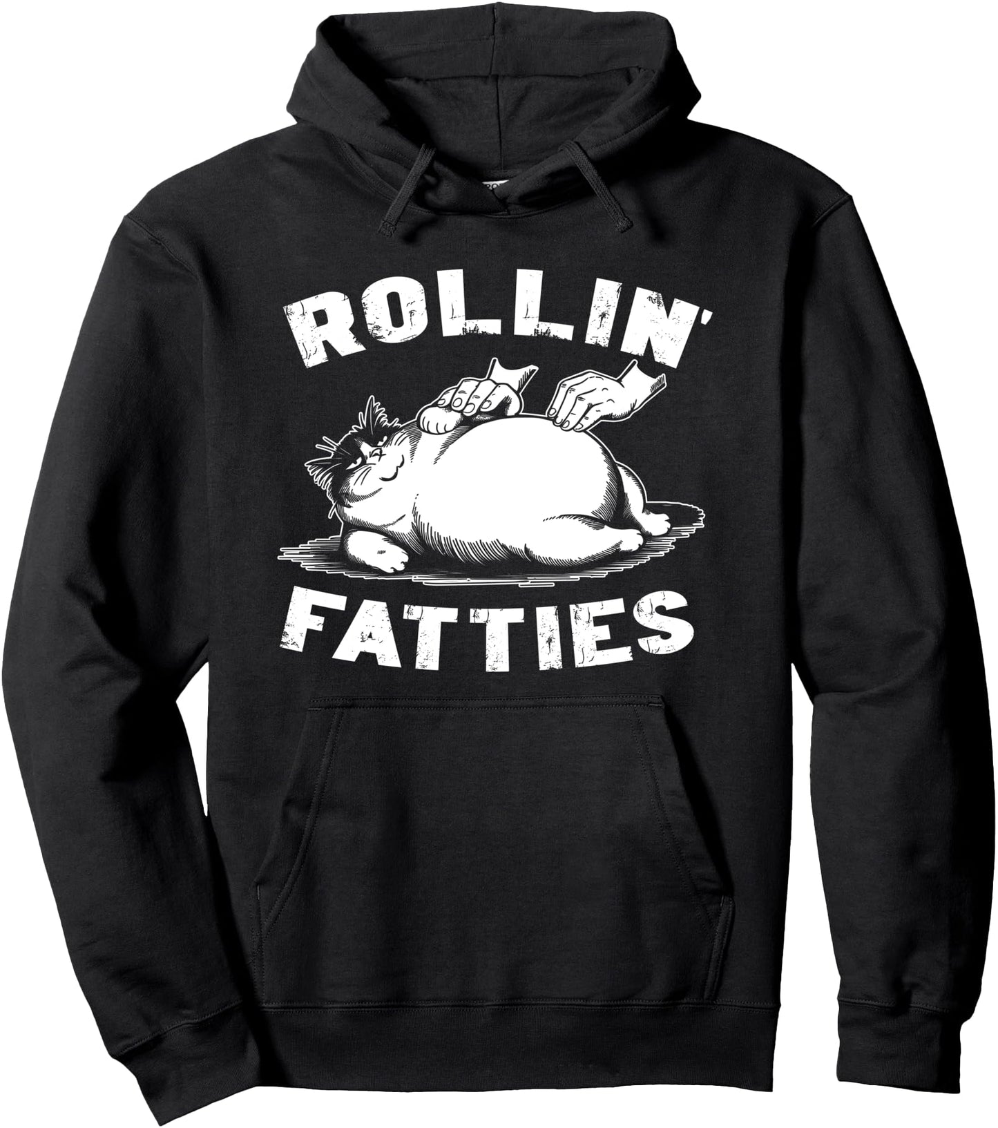 rollin' fatties cat cats kittens dad Cat Graphic mom chonk Pullover Hoodie