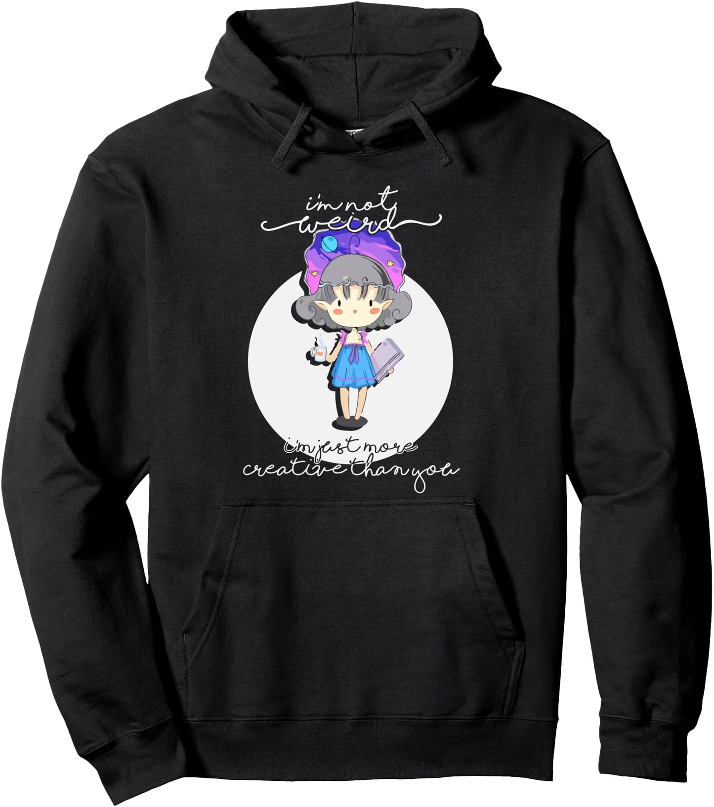 Anime Merch - I'm Not Weird I'm Just More Creative - Anime Pullover Hoodie