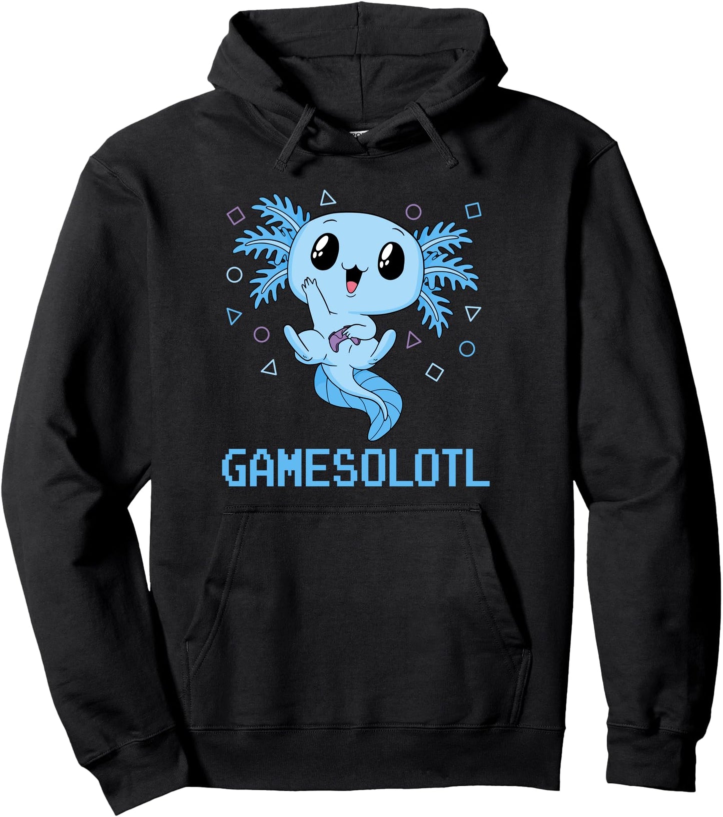 Funny Gamesolotl Kawaii Axolotl Gaming Video Games Anime Pullover Hoodie