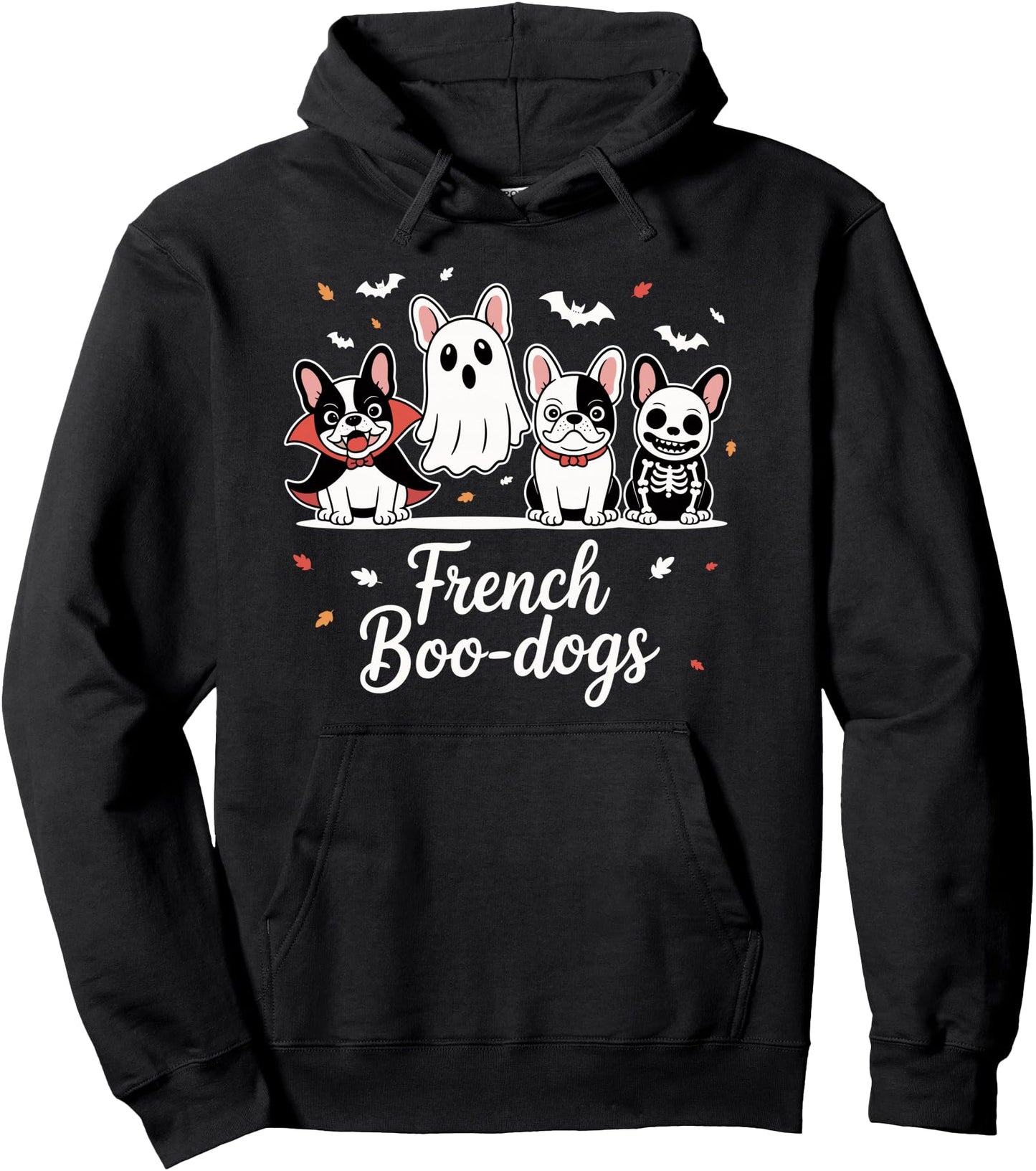 French Boo-Dog Halloween Ghost French Bulldog Fall Autumn Pullover Hoodie