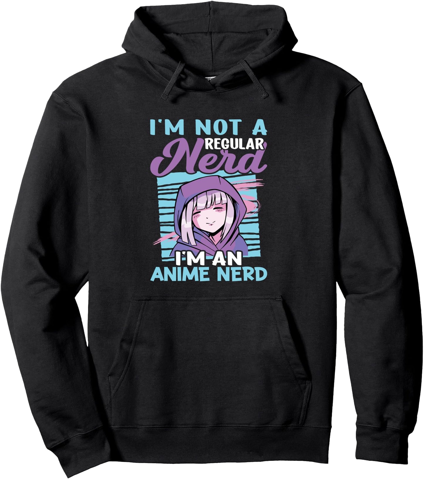 Anime Nerd Design For Girls Pullover Hoodie