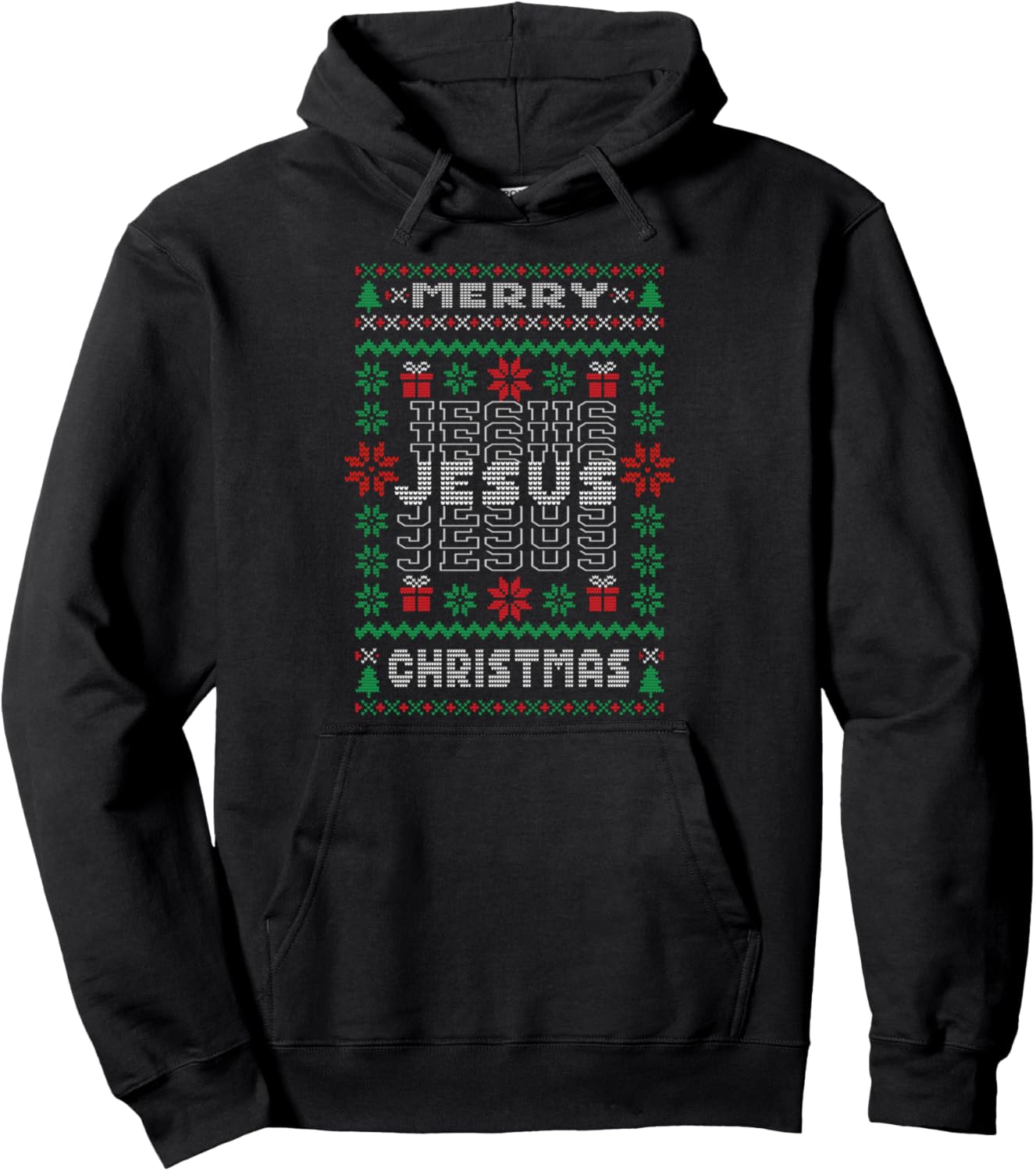 Christian Christmas Jesus - Festive Ugly Xmas Faith Pullover Hoodie