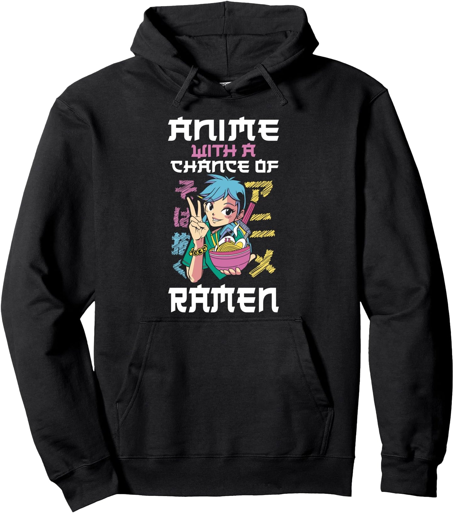 Ramen Noodle Bowl Love Japanese Kawaii Anime Weather Pullover Hoodie
