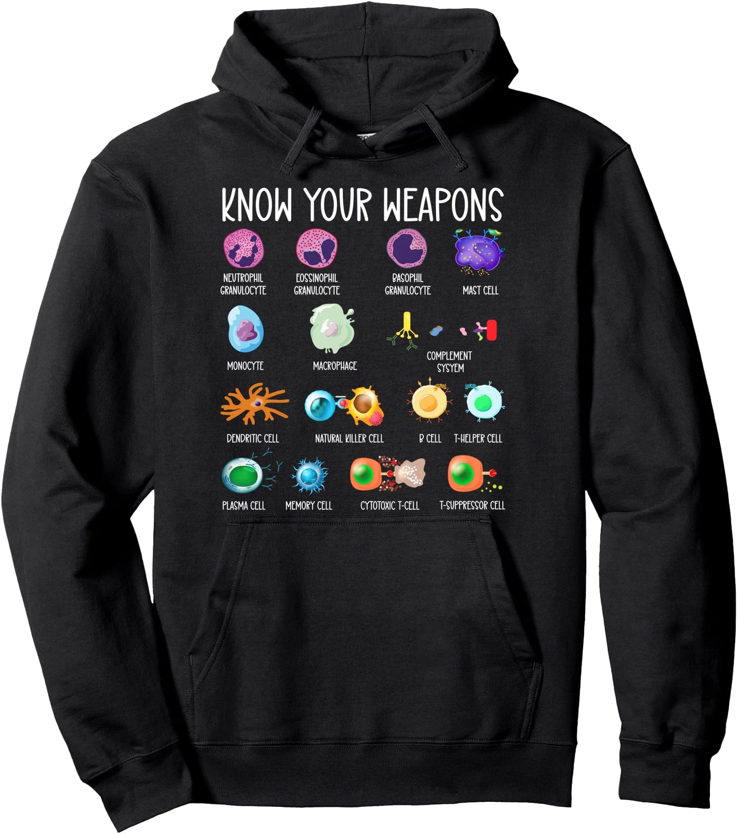 Immune System Tee, Know Your Weapon Tee Pullover Hoodie