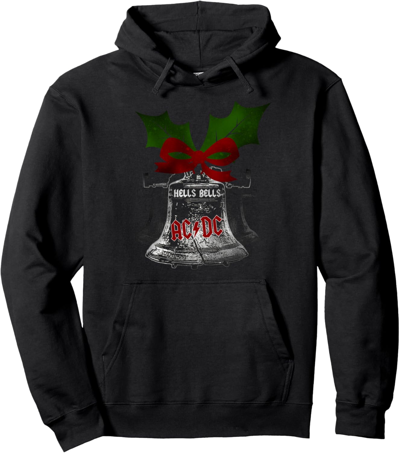 ACDC Hells Bells Christmas Rock n Roll Music Band Merch Pullover Hoodie