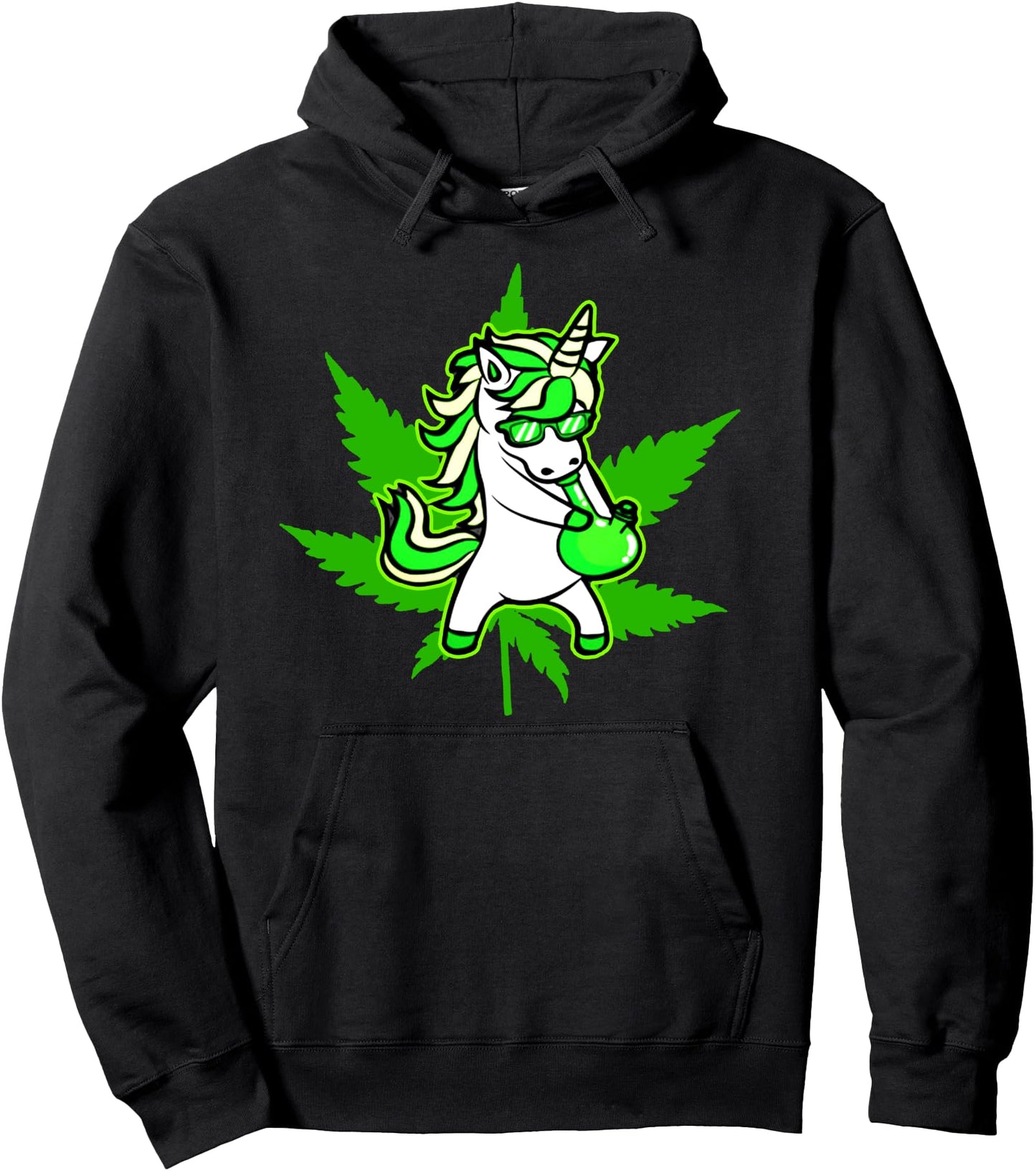 Smoking cannabis unicorn weed for real numbers Pullover Hoodie