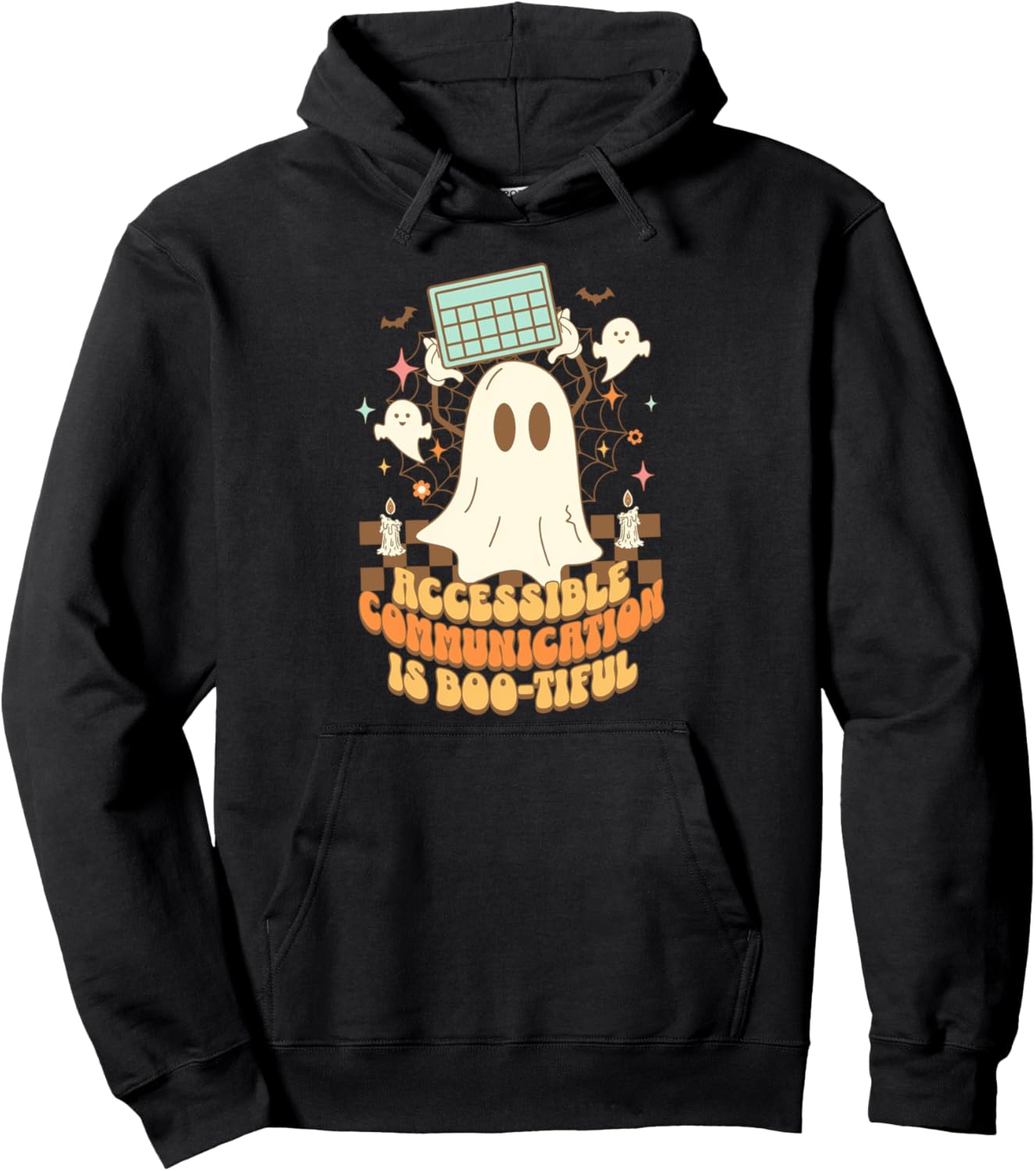 Accessible Communication Is Boo-tiful Ghost AAC Halloween Pullover Hoodie