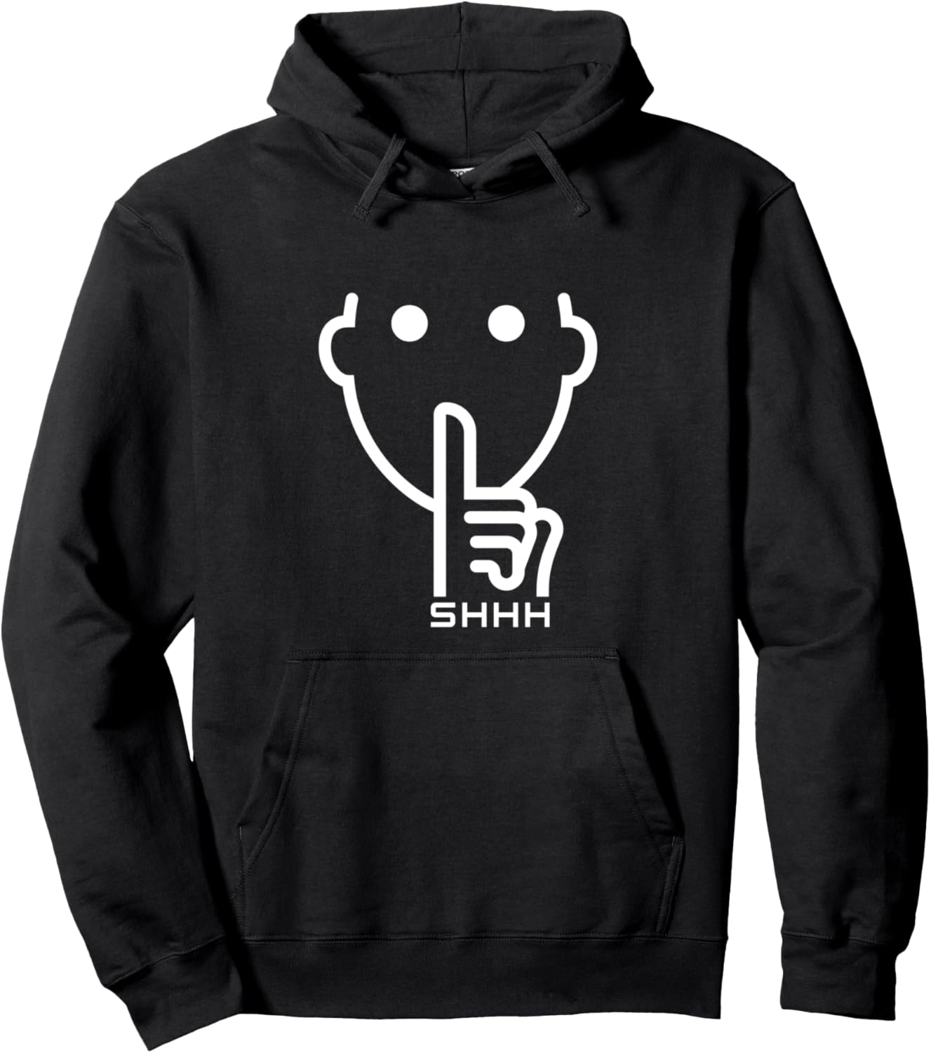 Shhh\u2026 Quiet Sign, Silence, Tranquility Peace Meditation Pullover Hoodie