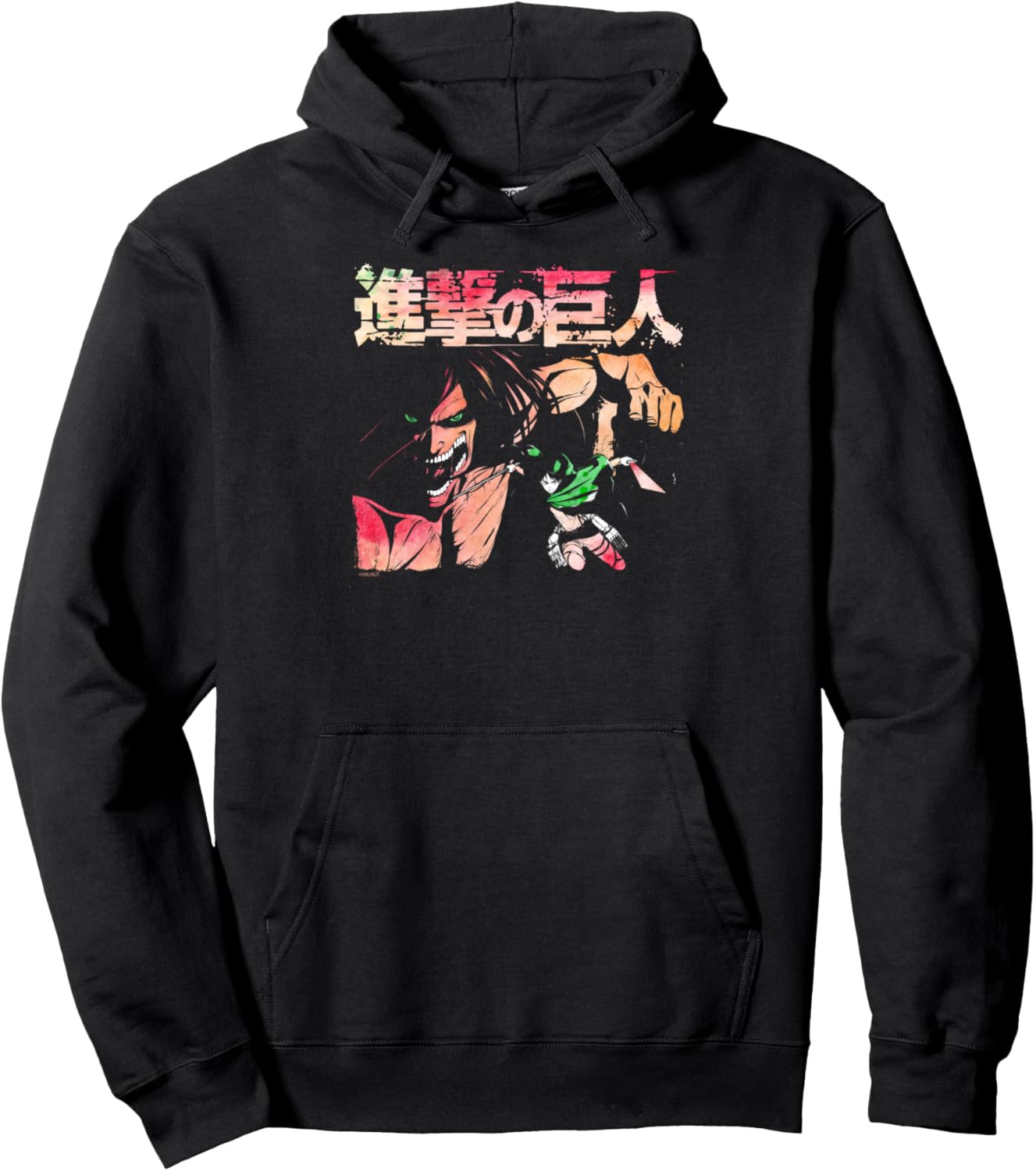 Attack on Titan Season 2 Eren Titan Watercolor AOT Anime Pullover Hoodie