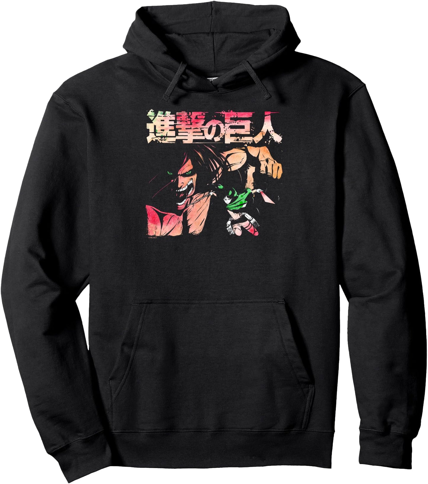 Attack on Titan Season 2 Eren Titan Watercolor AOT Anime Pullover Hoodie