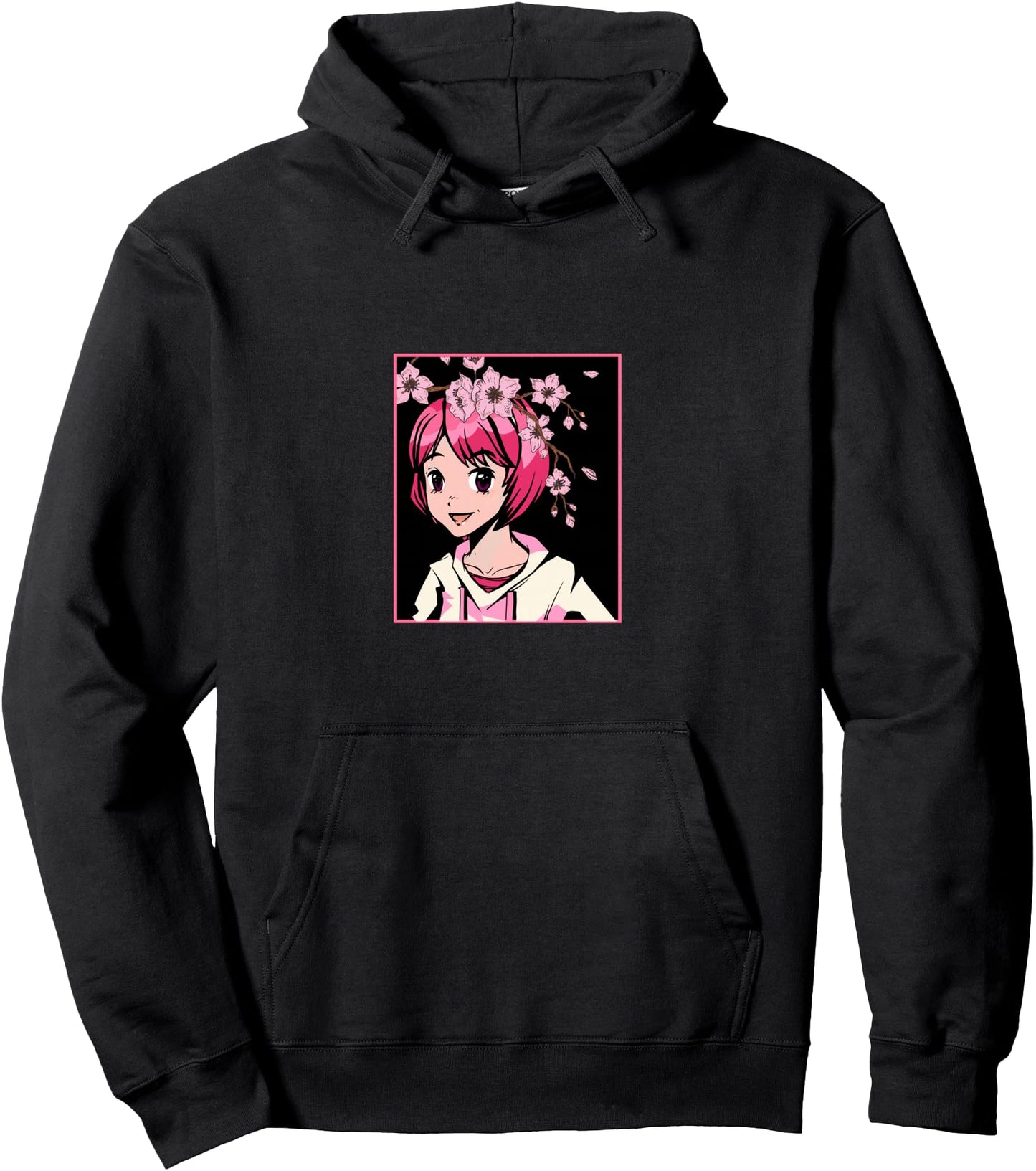 SAKURA 桜 Cherry Pink Blossom Flowers Japanese Girl Pullover Hoodie