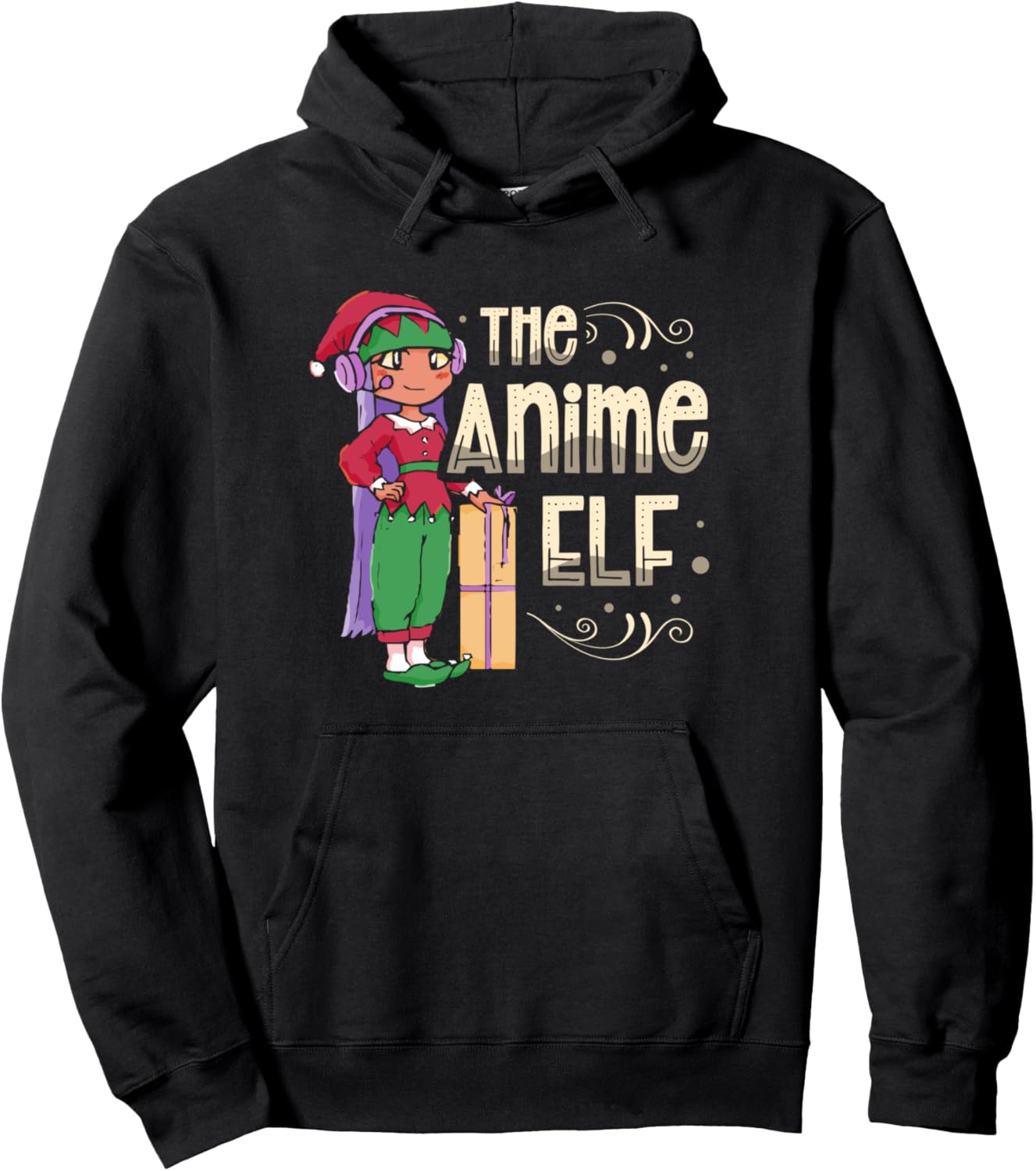 The Anime Elf Merry Christmas Holiday Season Dwarf Pullover Hoodie