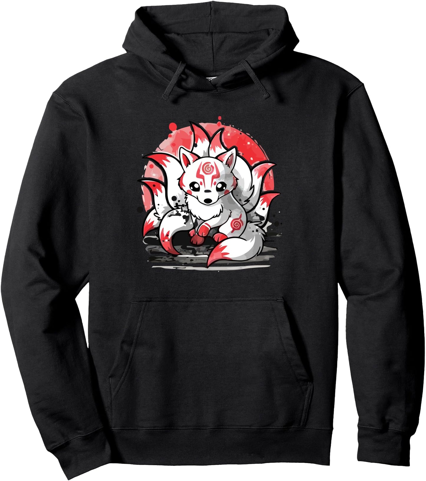 Laughing nine-tails Kitsune Japanese Fox Teens Girls Pullover Hoodie