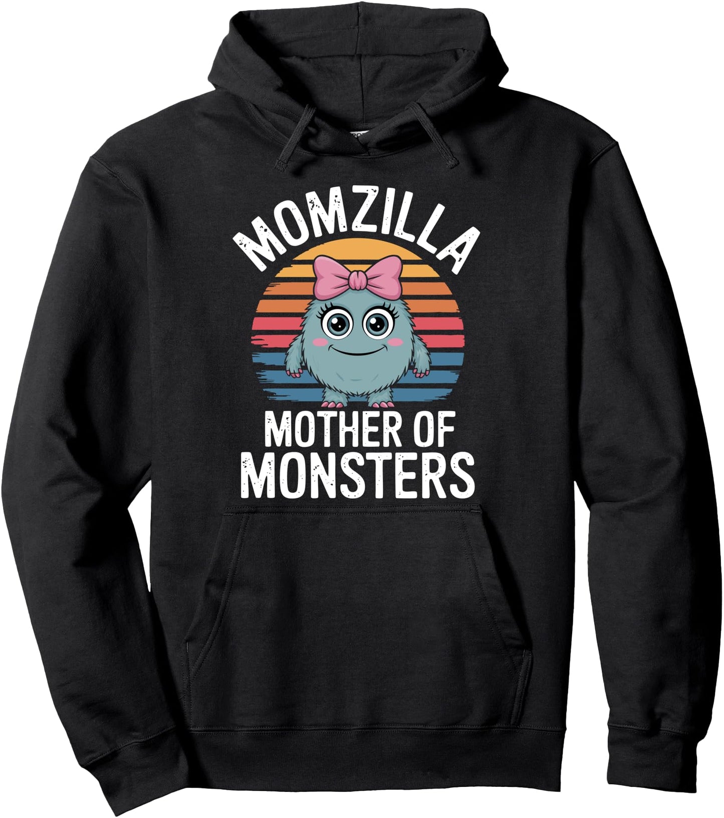 Momzilla Mother of Monsters Retro Funny Mom Design Pullover Hoodie