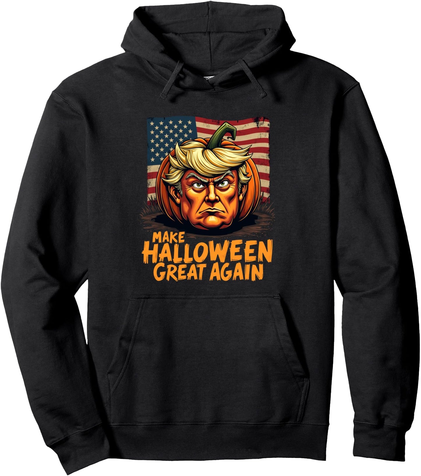Make Halloween Great Again Trump Pumpkin Parody Tee Pullover Hoodie