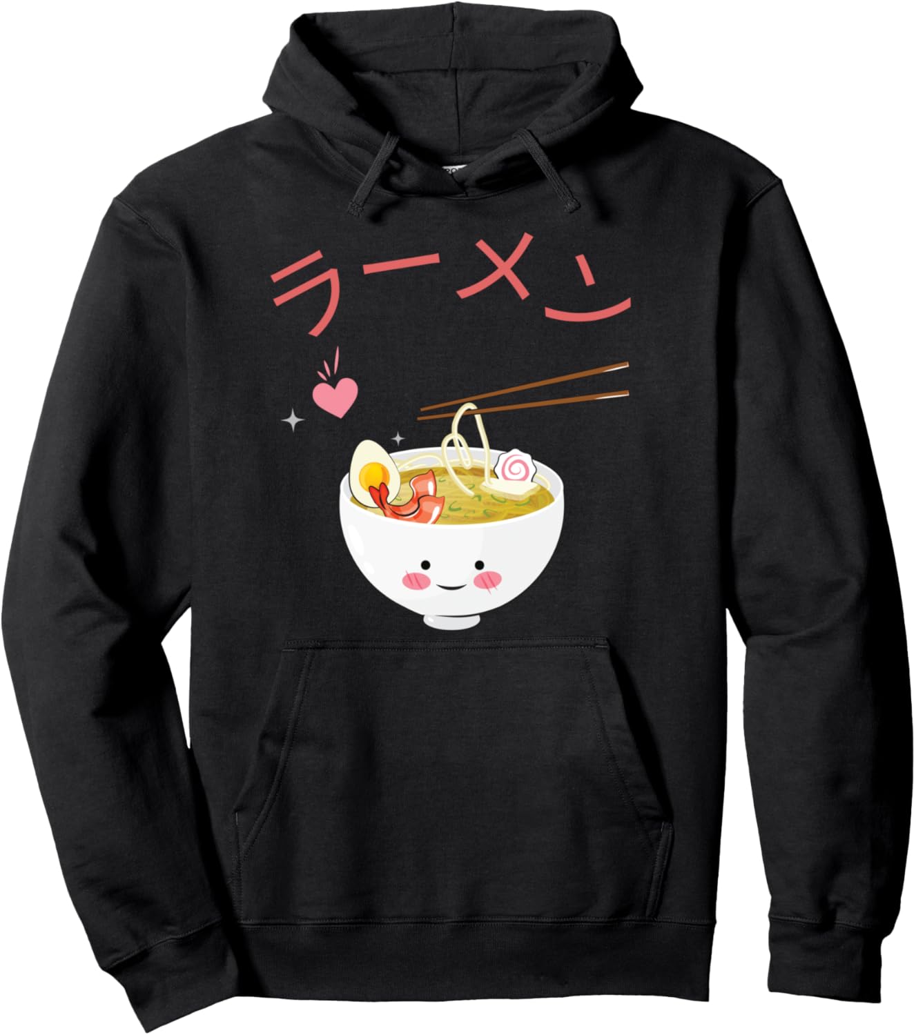 Kawaii Ichiraku Ramen Soup Bowl Japanese Anime Ramen Noodles Pullover Hoodie