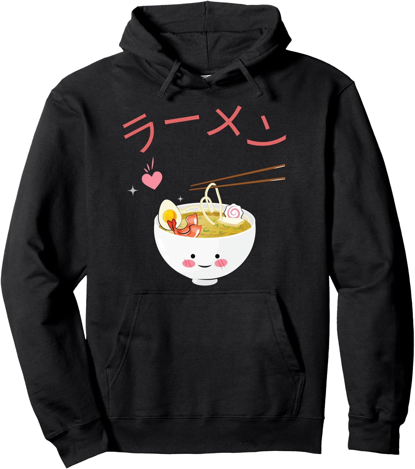 Kawaii Ichiraku Ramen Soup Bowl Japanese Anime Ramen Noodles Pullover Hoodie