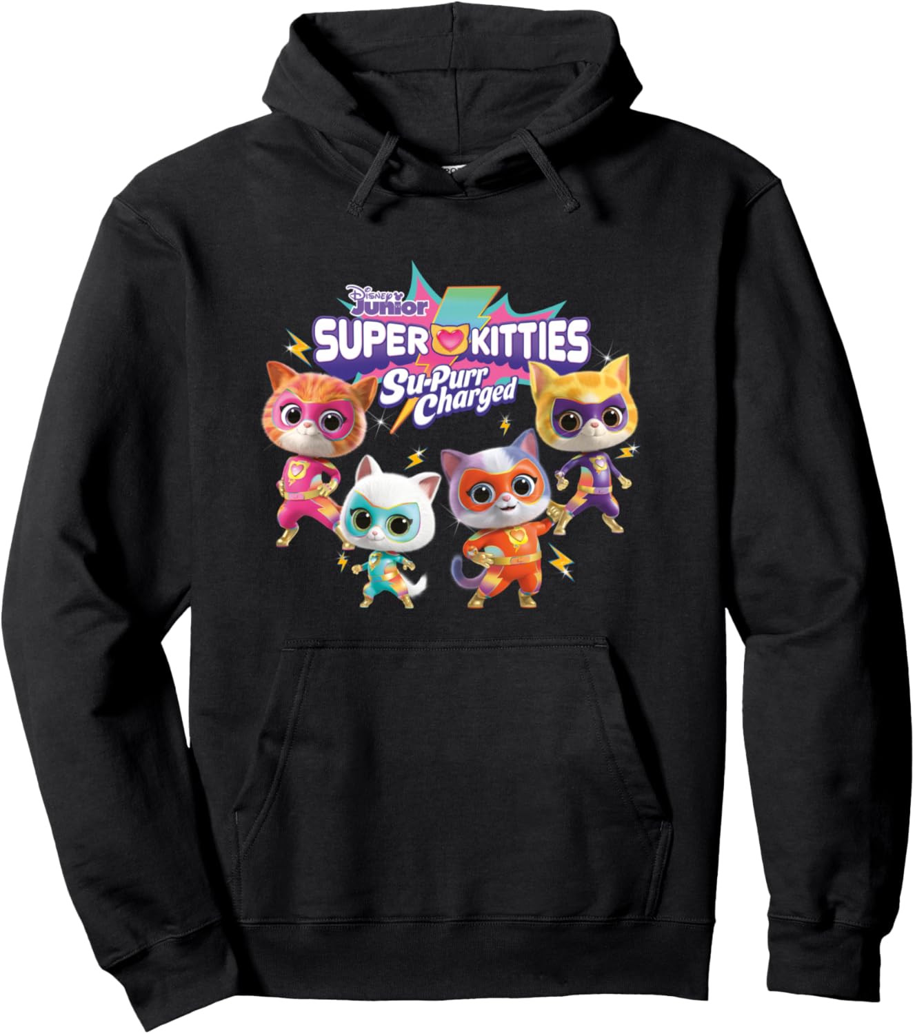 Disney SuperKitties: Su-Purr Charged Heroic Group Shot Pullover Hoodie