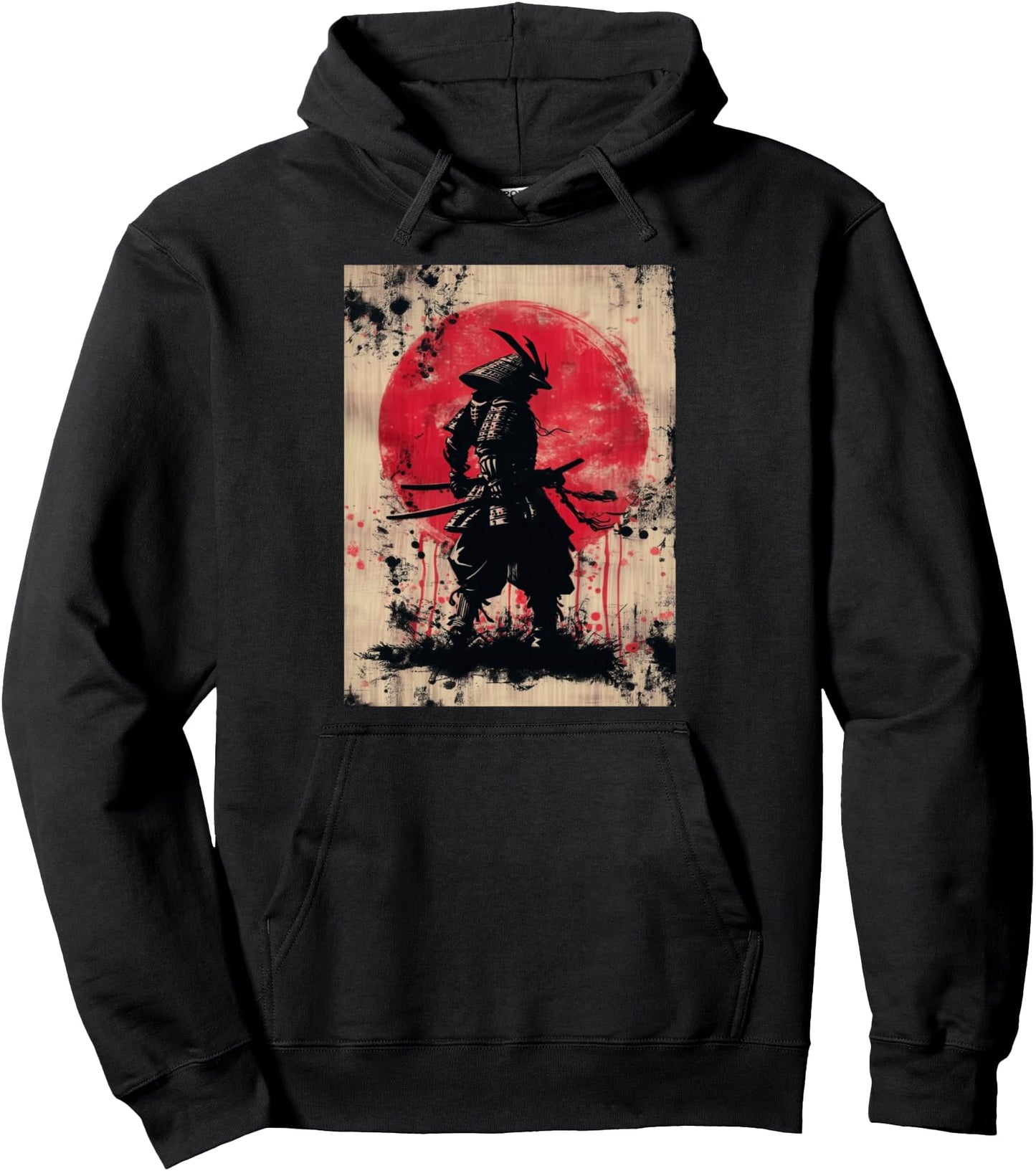 Japanese Art Samurai Vintage Fighter Pullover Hoodie