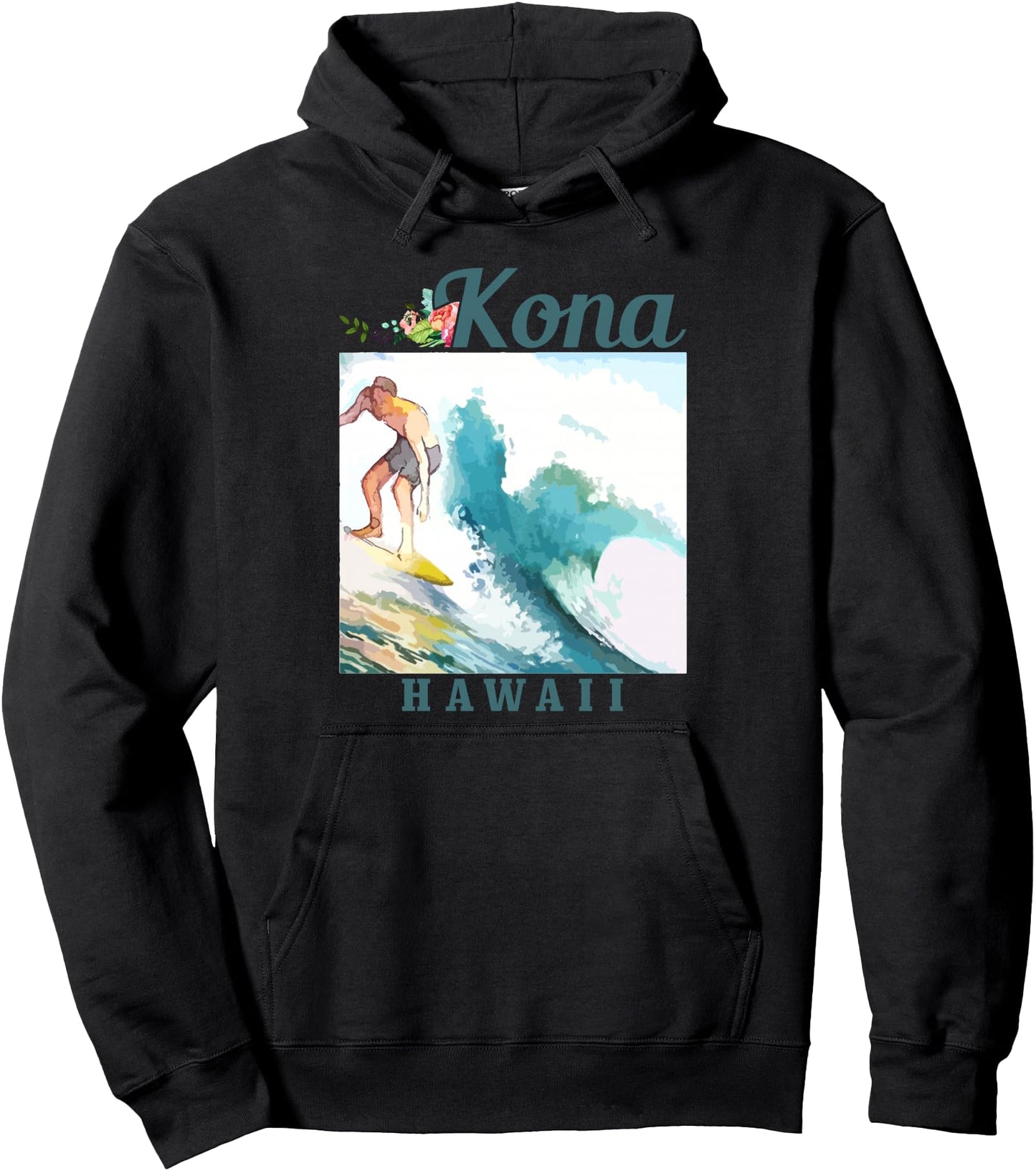 Kona Hawaii Surfing Hawaiian Surf Vintage Surfer Pullover Hoodie