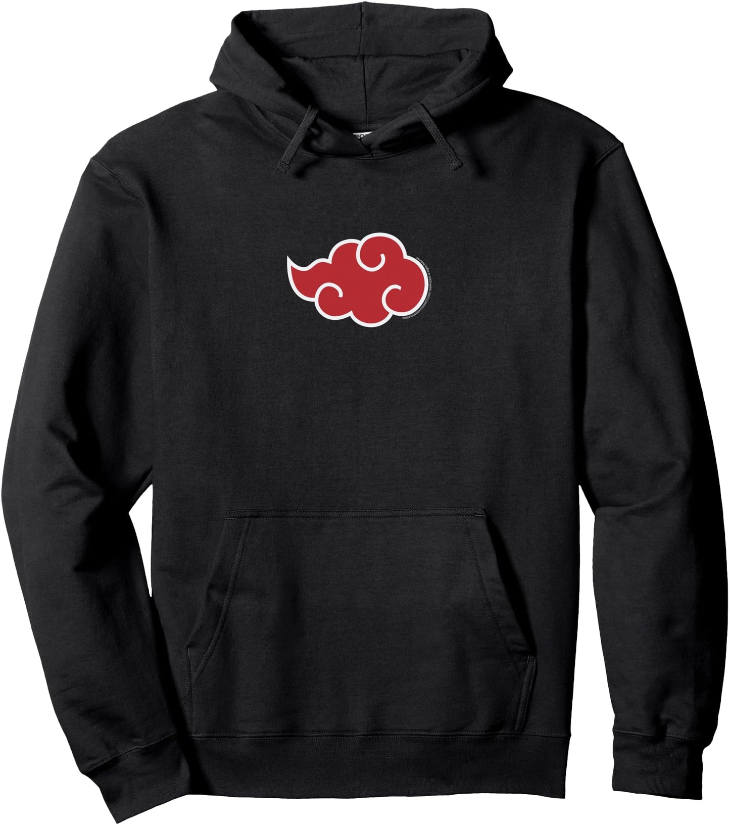 Naruto Shippuden Akatsuki Red Cloud Symbol Centered Anime Pullover Hoodie