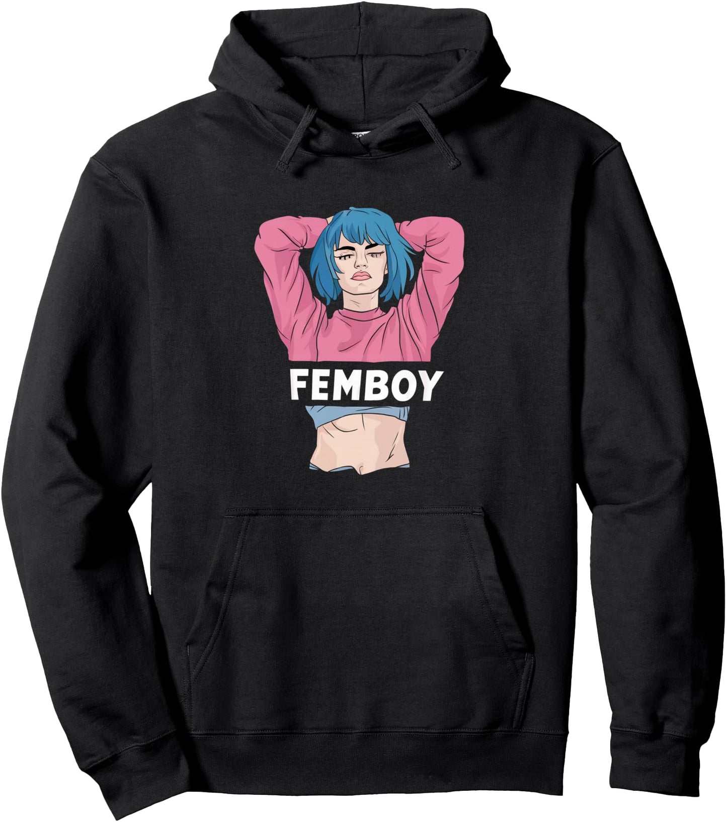 Cute Femboy E-Boy Femboy Aesthetic Pastel Yaoi Anime Boy Pullover Hoodie