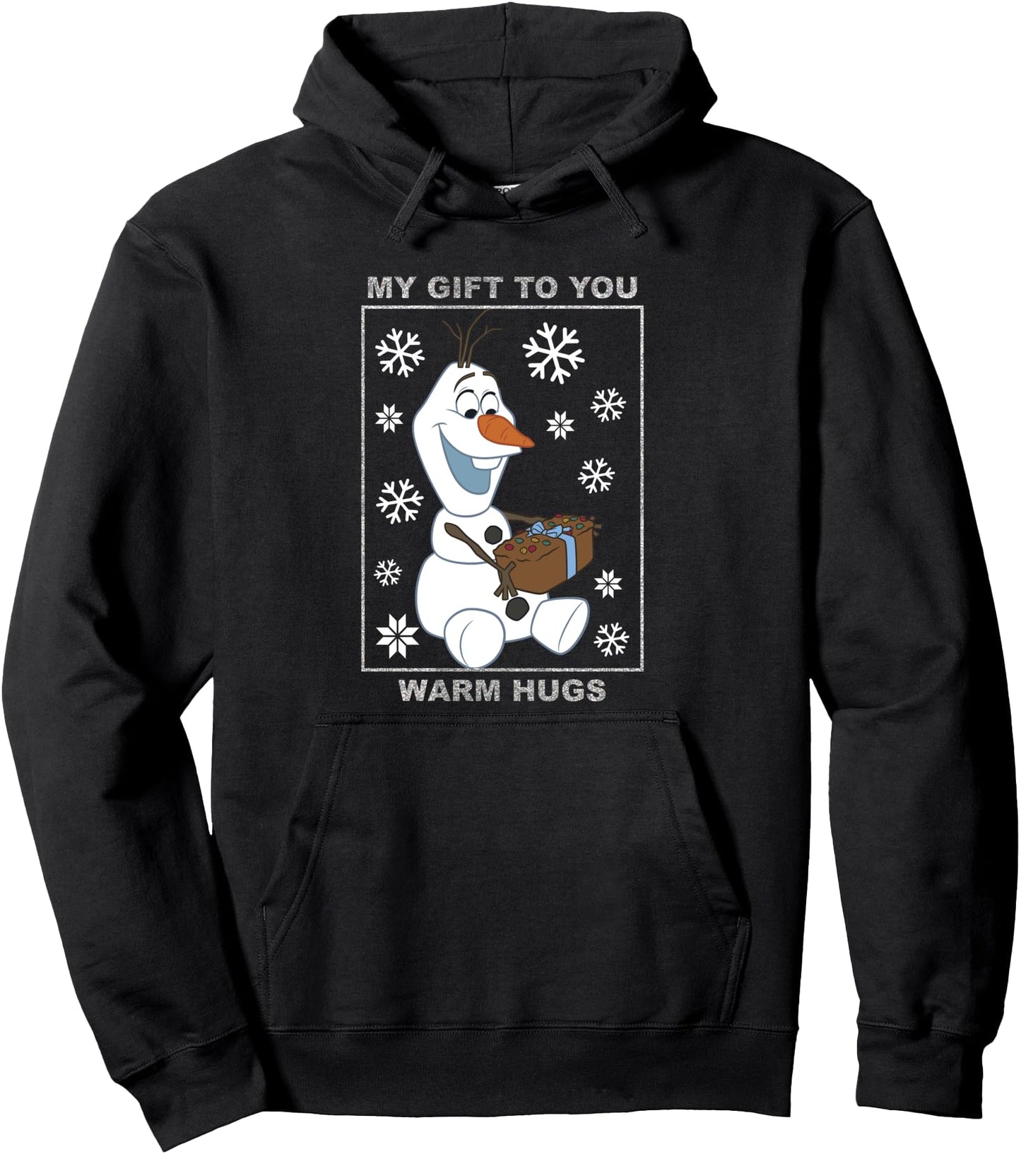 Disney Frozen Christmas My Gift For You Warm Hugs Olaf Logo Pullover Hoodie