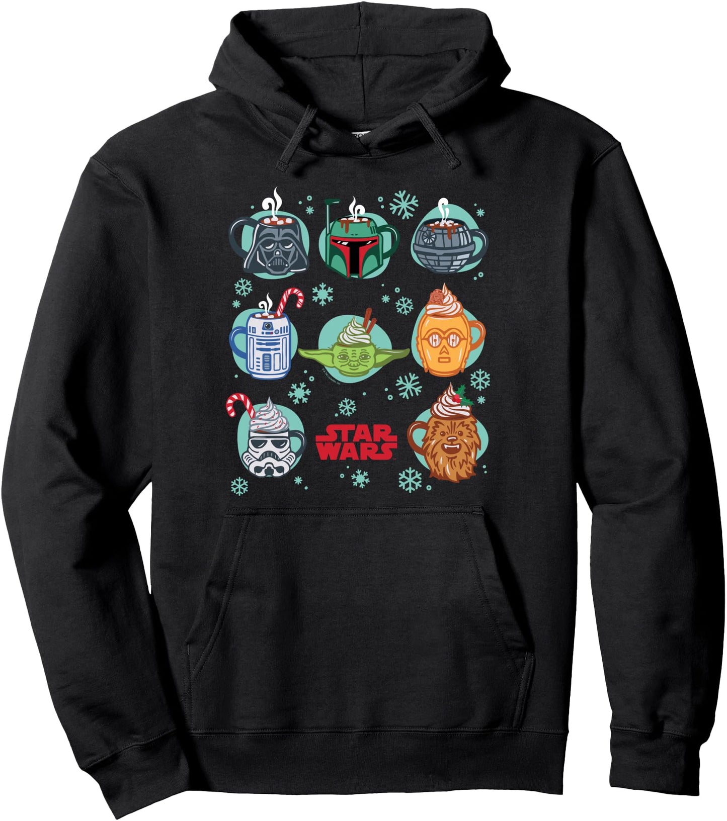 Star Wars Christmas Cocoa Mug Characters Design Pullover Hoodie