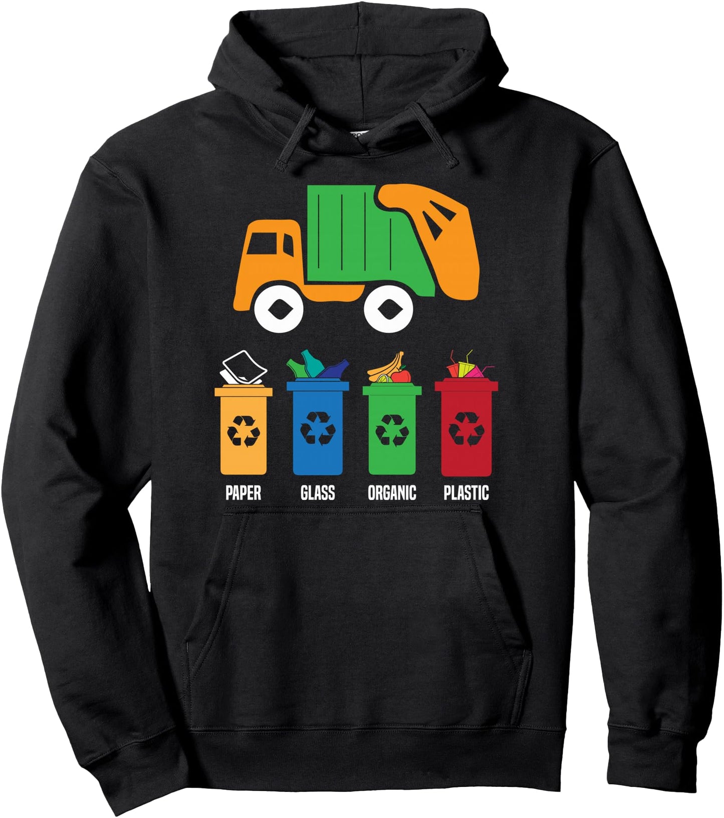 Garbage Day Recycling Truck Boys Toddlers Girls Trash Pullover Hoodie