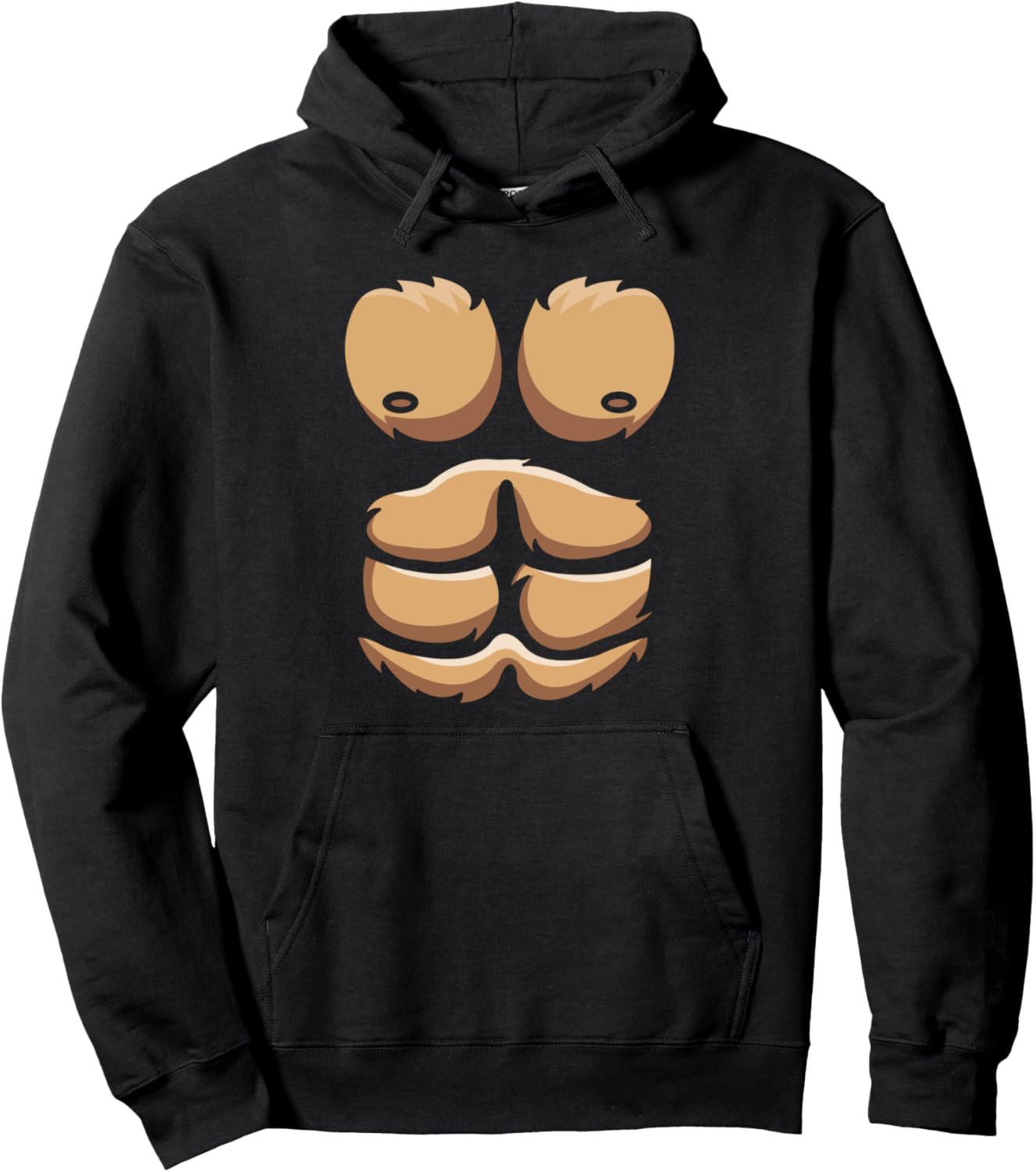 Funny Monkey Lover Mens Monkey Chest Costume Pullover Hoodie