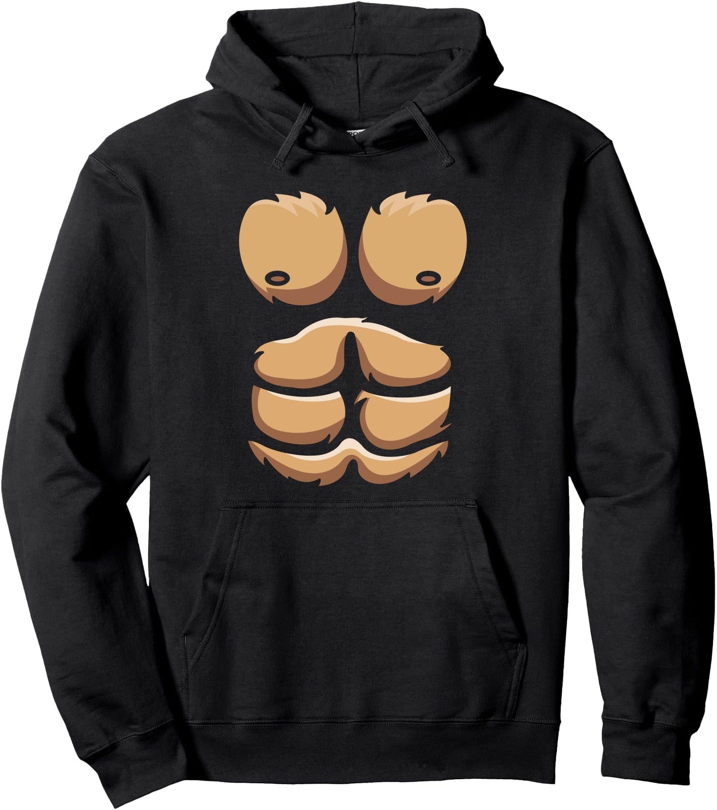 Funny Monkey Lover Mens Monkey Chest Costume Pullover Hoodie