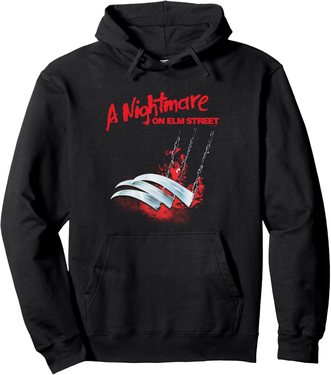 A Nightmare On Elm Street Freddy Is Back Big Chest Logo Pullover Hoodie