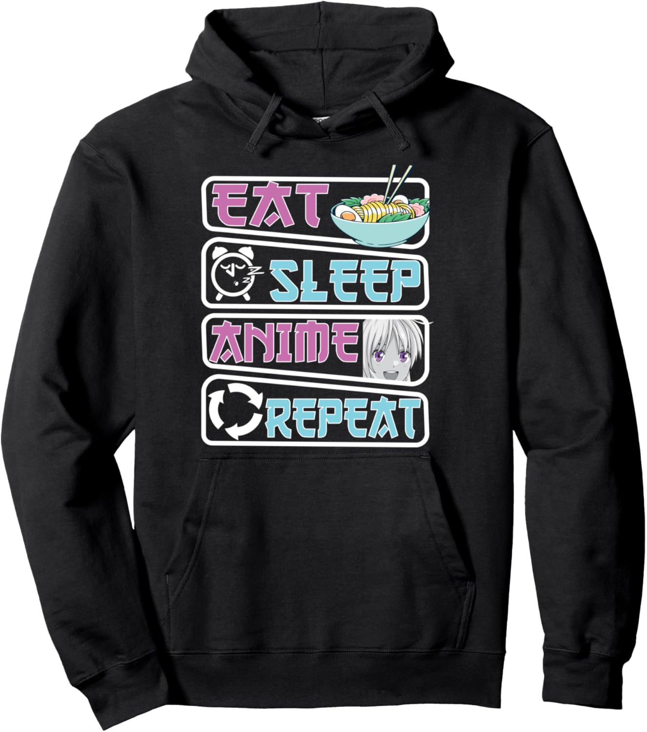 Anime Eat Sleep Anime Repeat Anime Ramen And Anime Pullover Hoodie