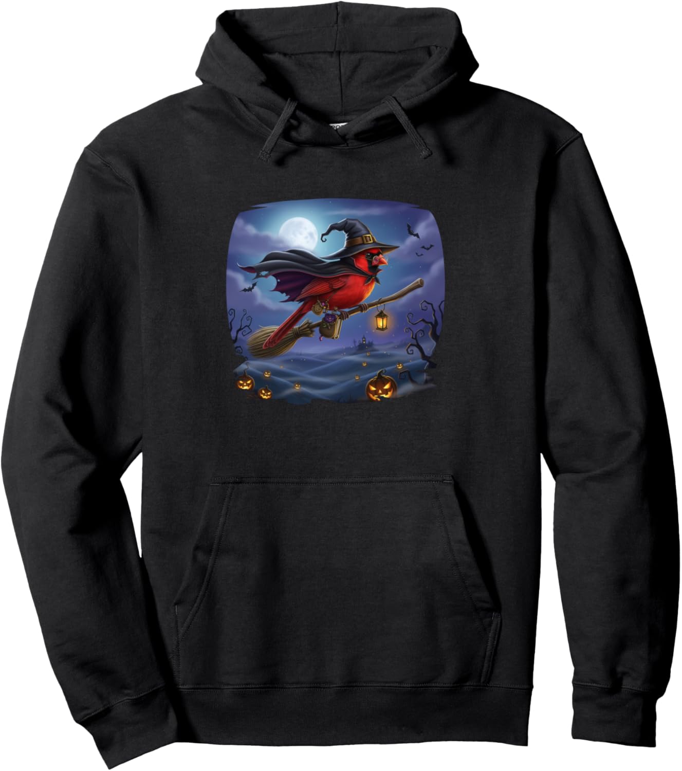 Cardinal Halloween Bird Pullover Hoodie