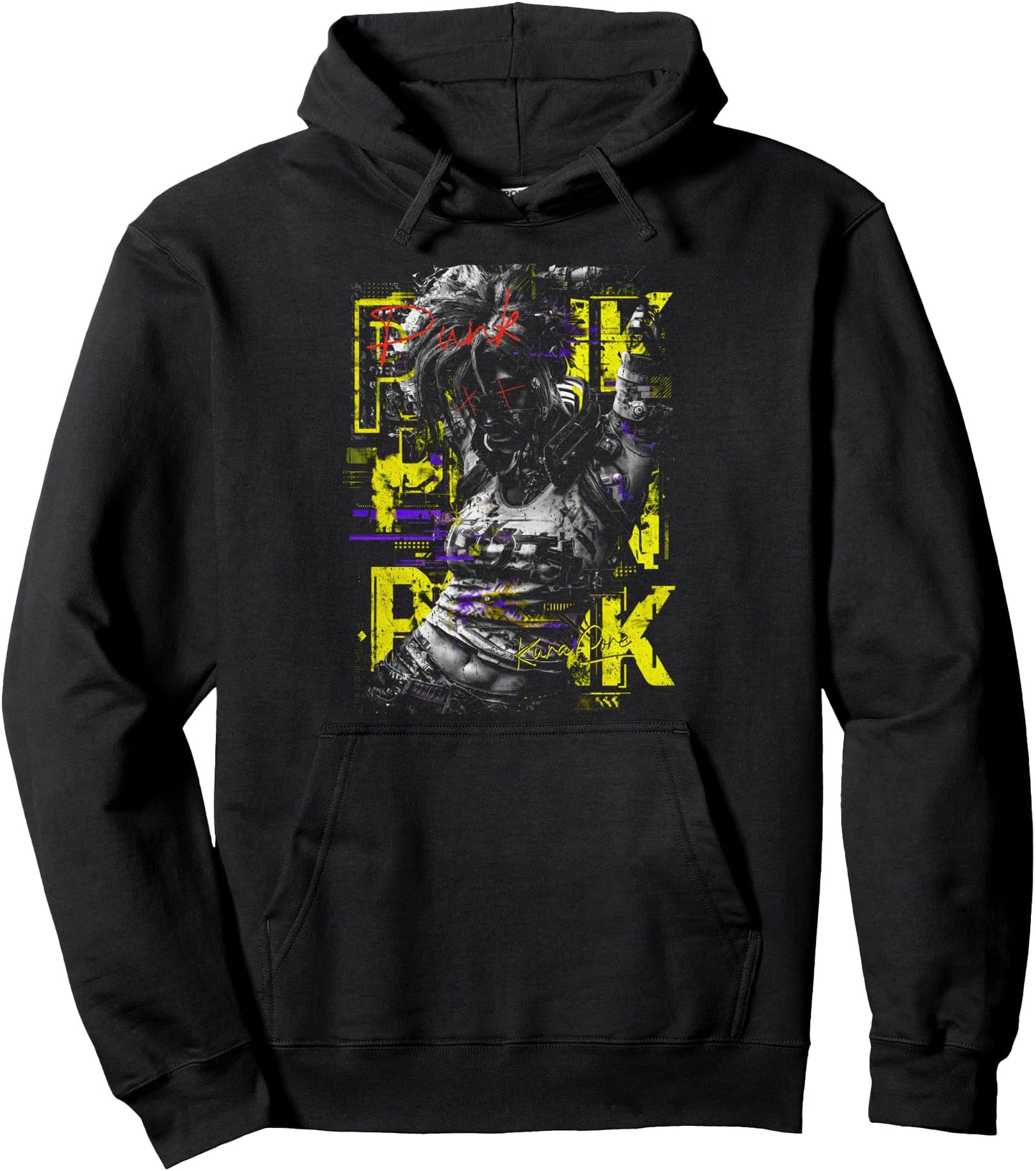Japanese Streetwear Cyberpunk Y2K Techwear Retro Manga Anime Pullover Hoodie