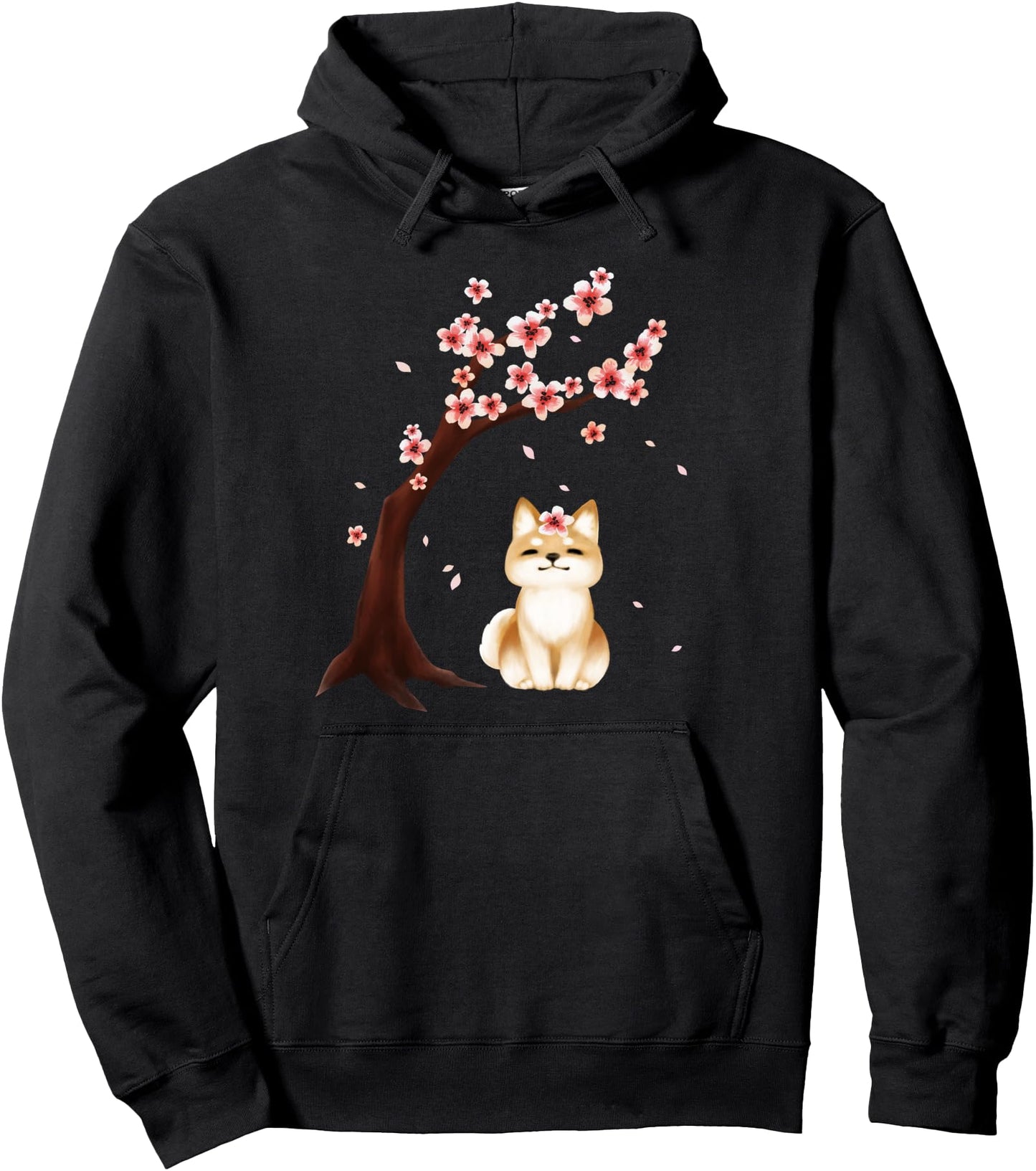 Shiba Inu Dog Japanese Cherry Blossom Sakura Flower Hoodie Pullover Hoodie