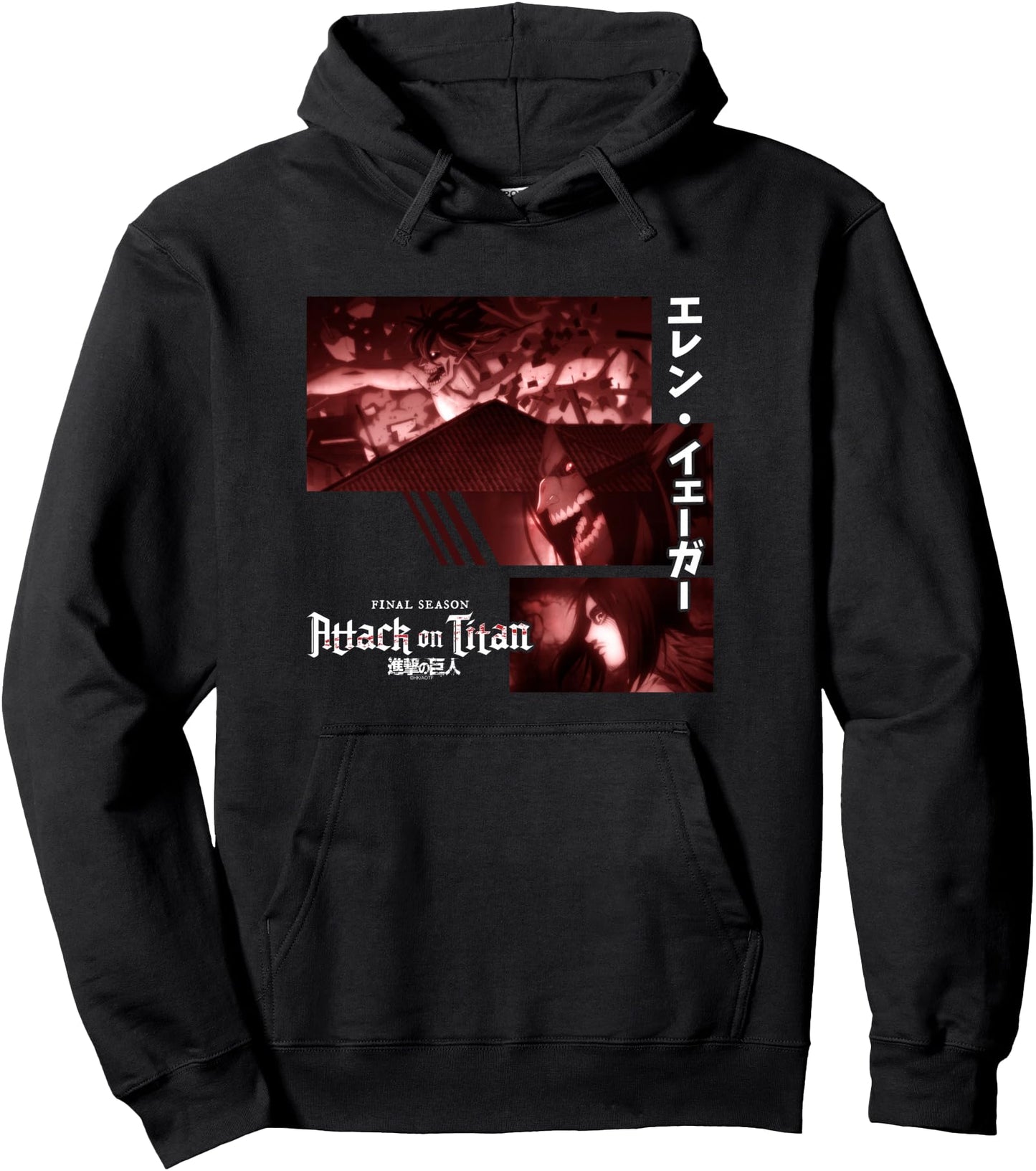 Attack on Titan Season 4 Eren Titan Collage Anime Pullover Hoodie