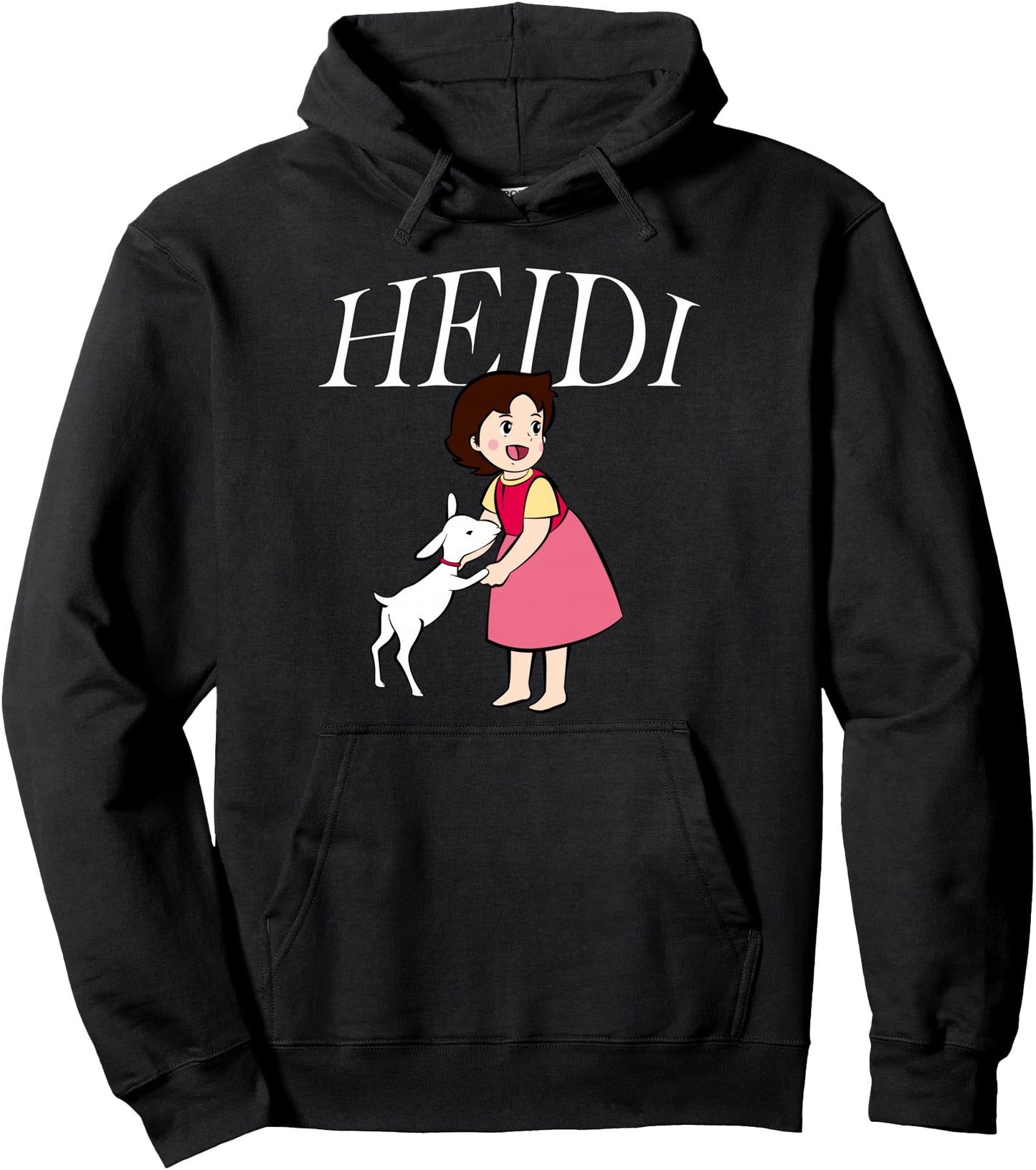 Heidi with Goat Cute Cartoon TV Series with Logo Pullover Hoodie