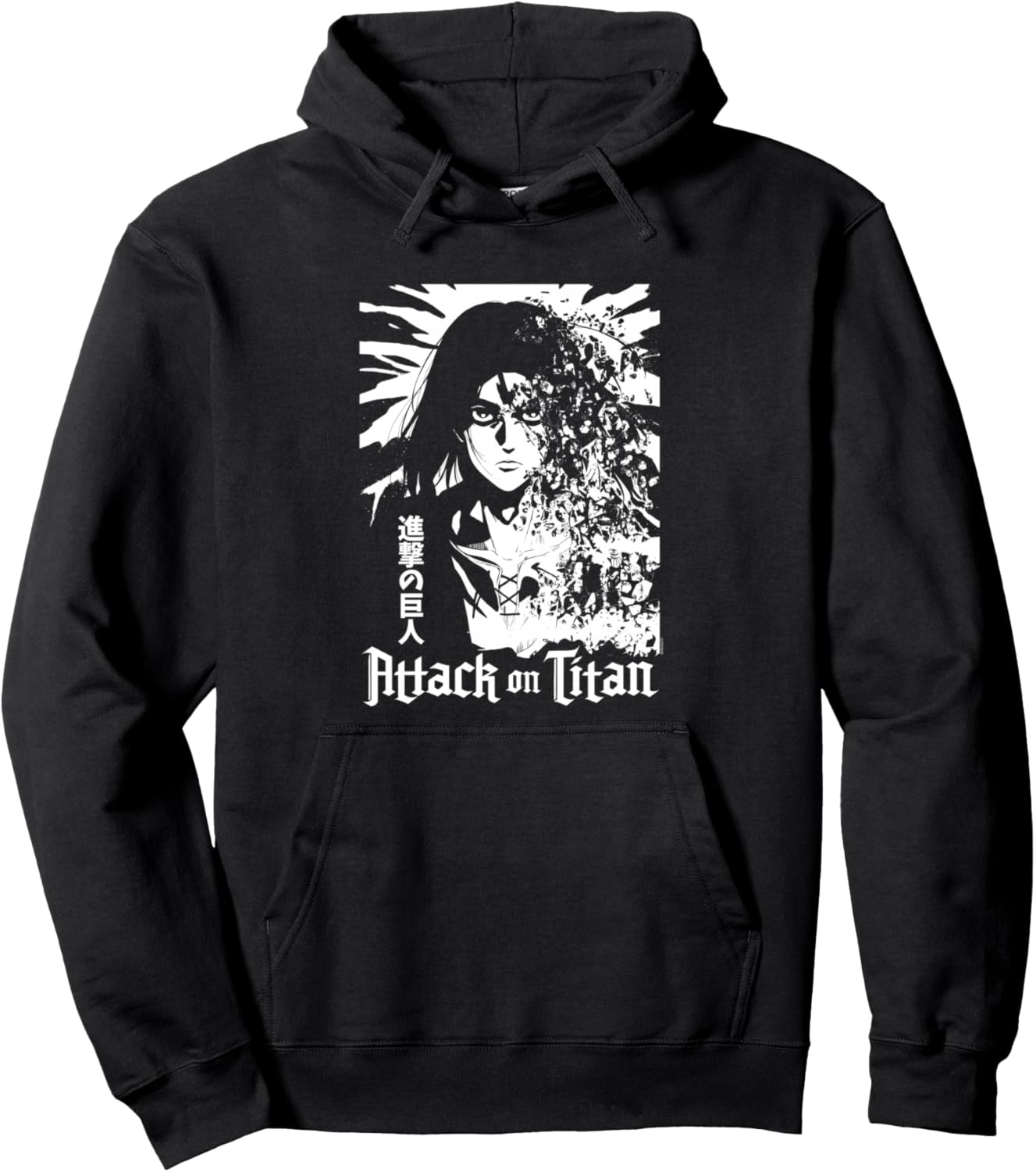 Attack on Titan Season 4 Eren Explosion White Graphic Anime Pullover Hoodie